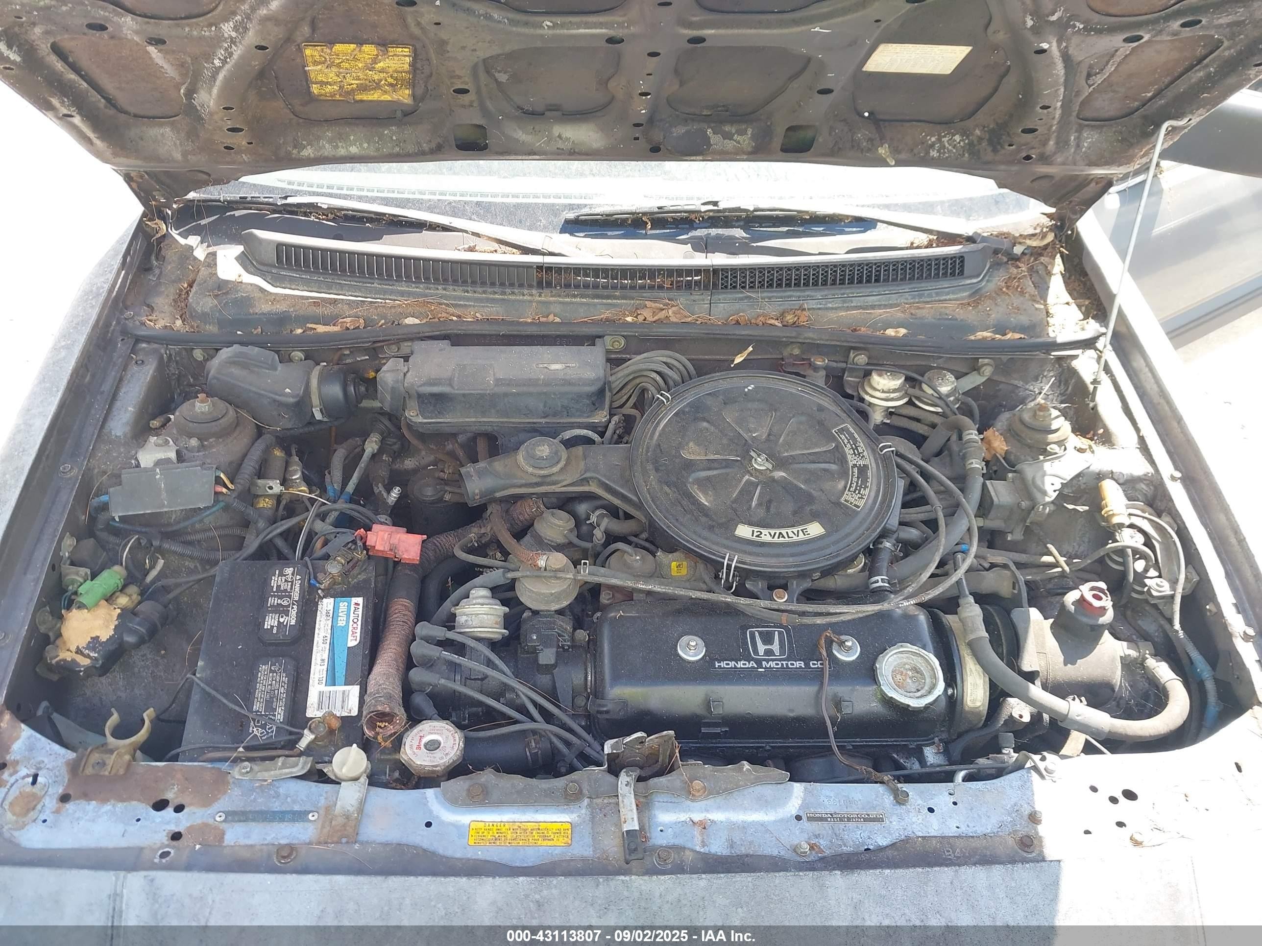 1987 Honda Civic 1.5 Gray vin: 1HGEC4633HA077250