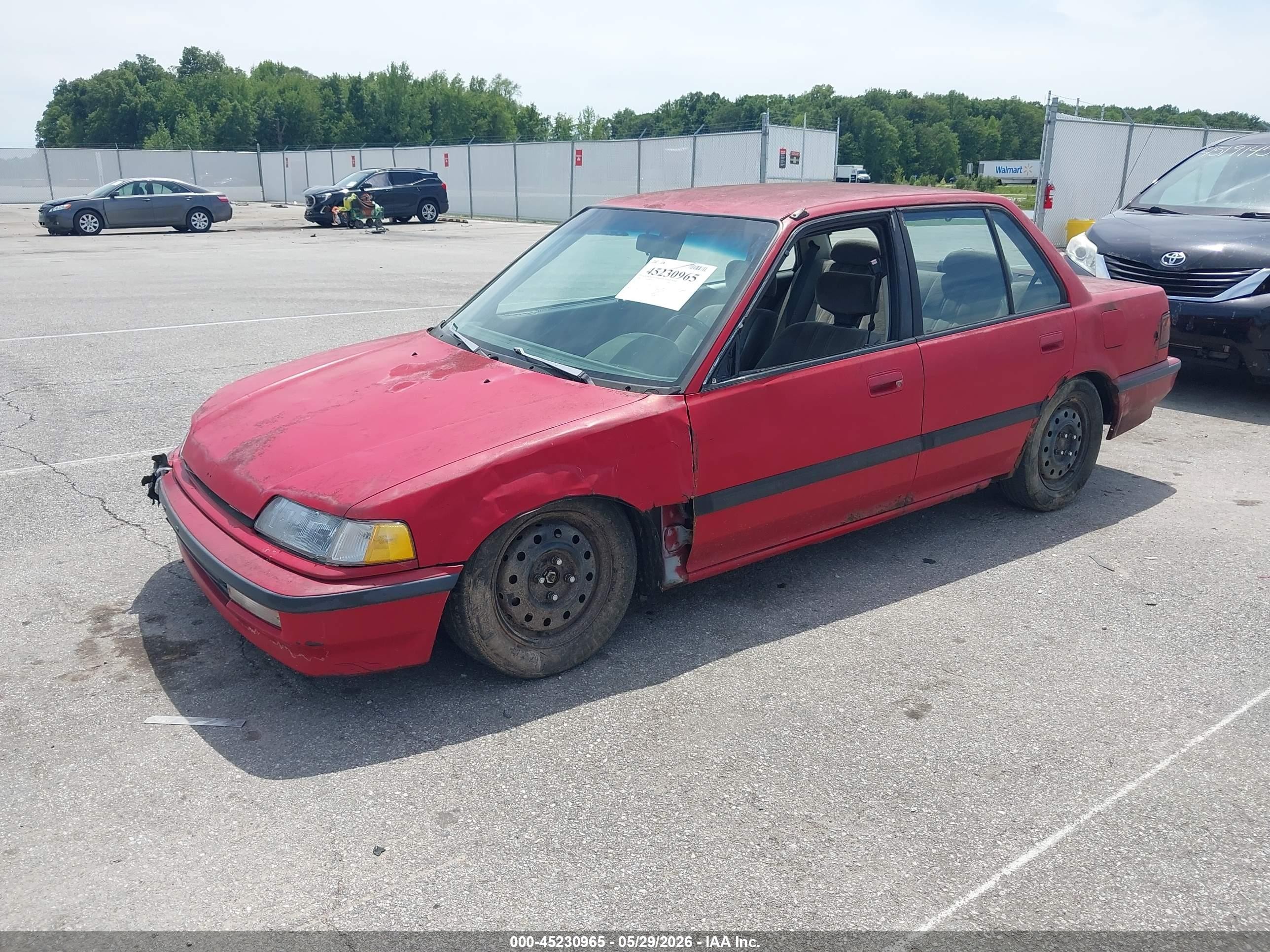 1990 Honda Civic Lx Red vin: 1HGED3556LL007426