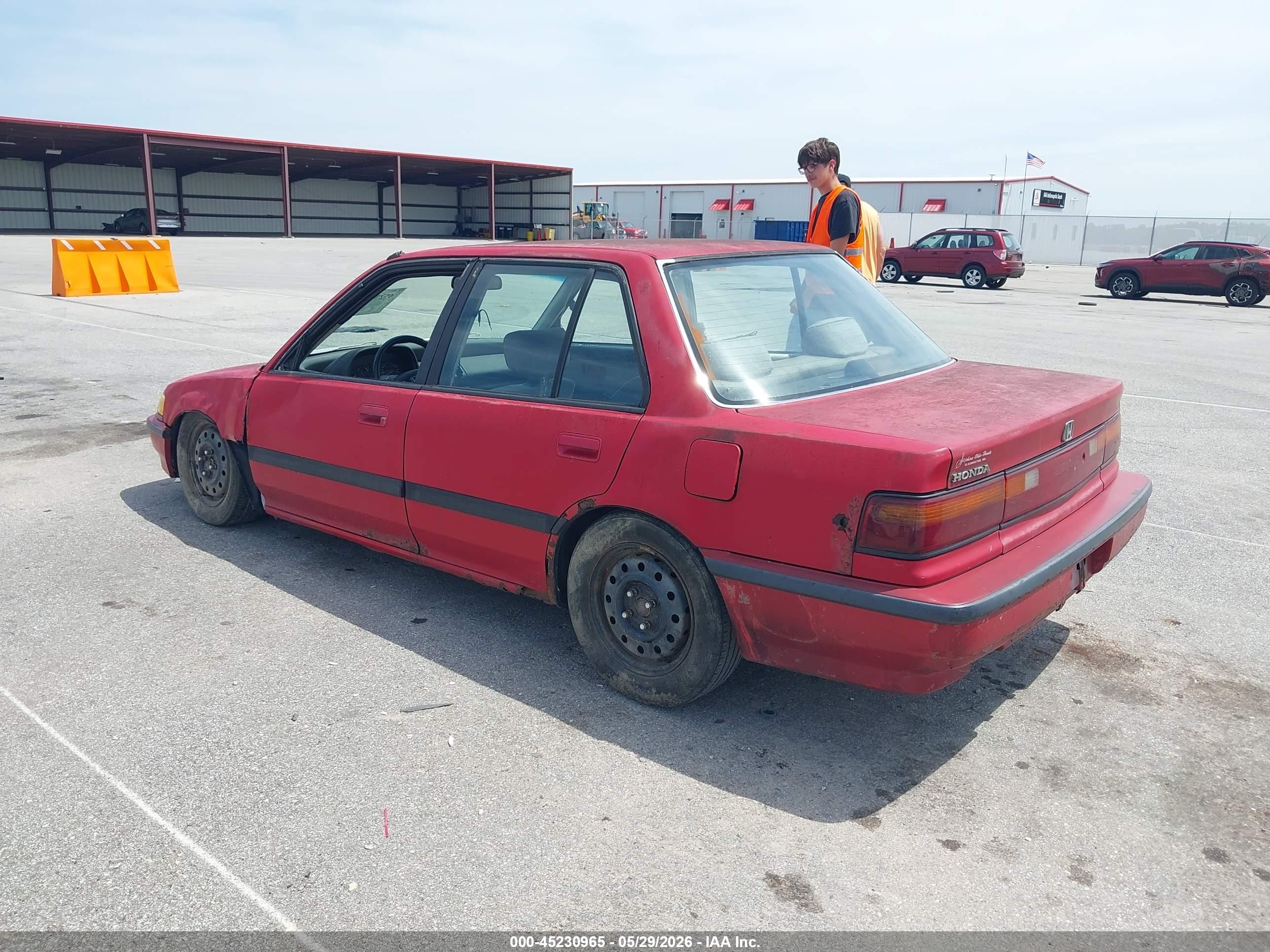 1990 Honda Civic Lx Red vin: 1HGED3556LL007426