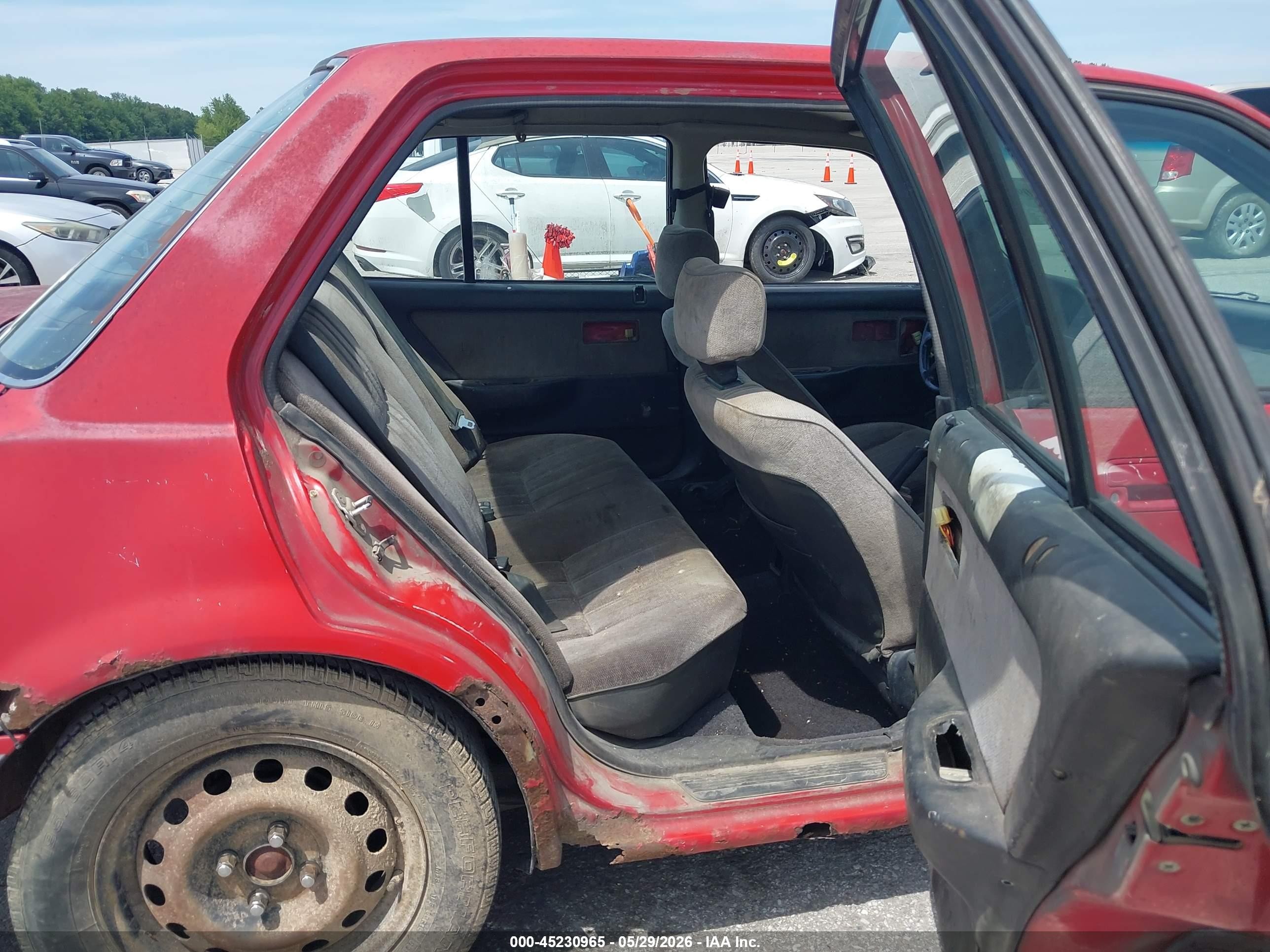 1990 Honda Civic Lx Red vin: 1HGED3556LL007426