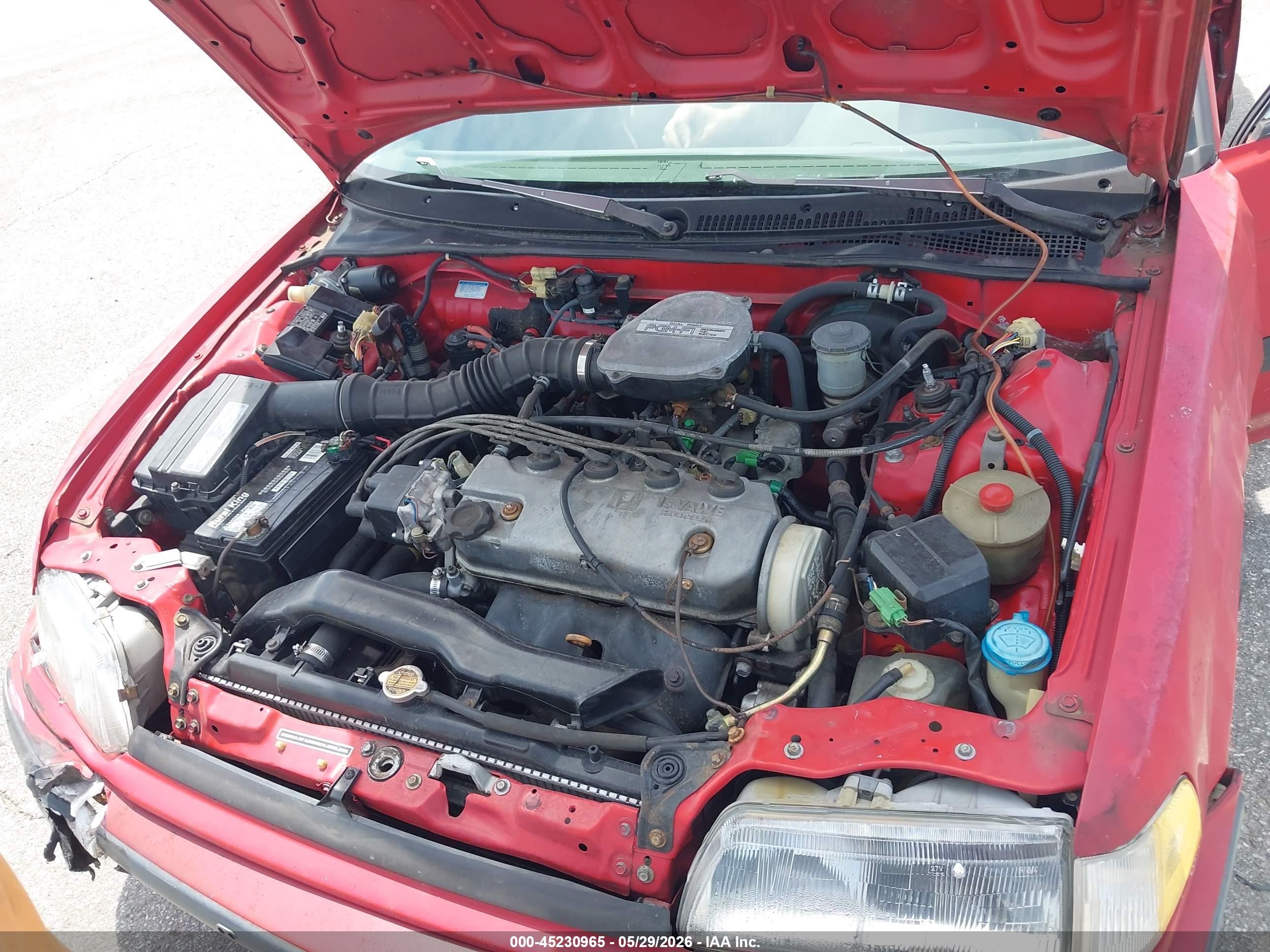 1990 Honda Civic Lx Red vin: 1HGED3556LL007426