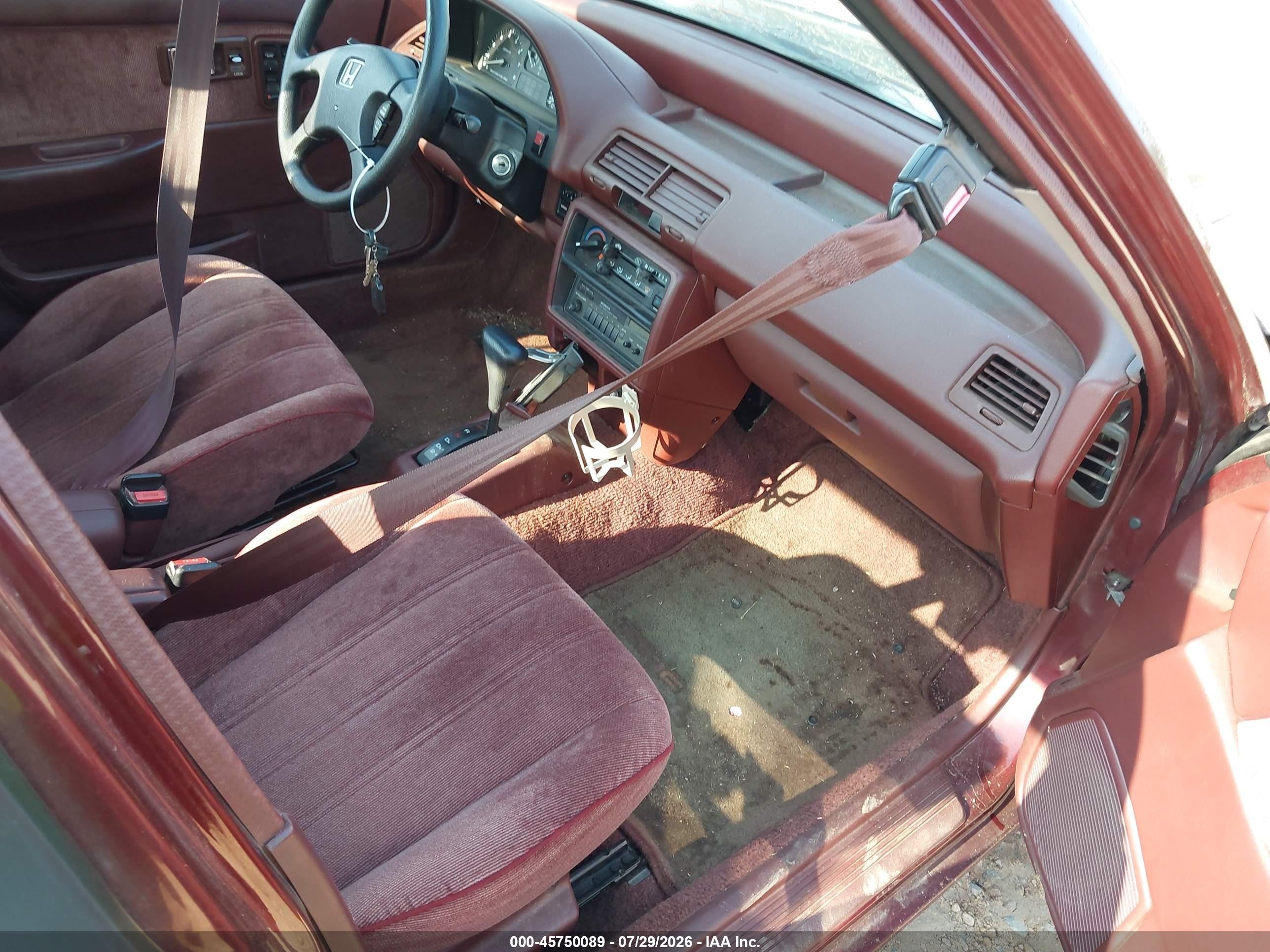 1990 Honda Civic Lx Темно-бордовый vin: 1HGED3650LA070161