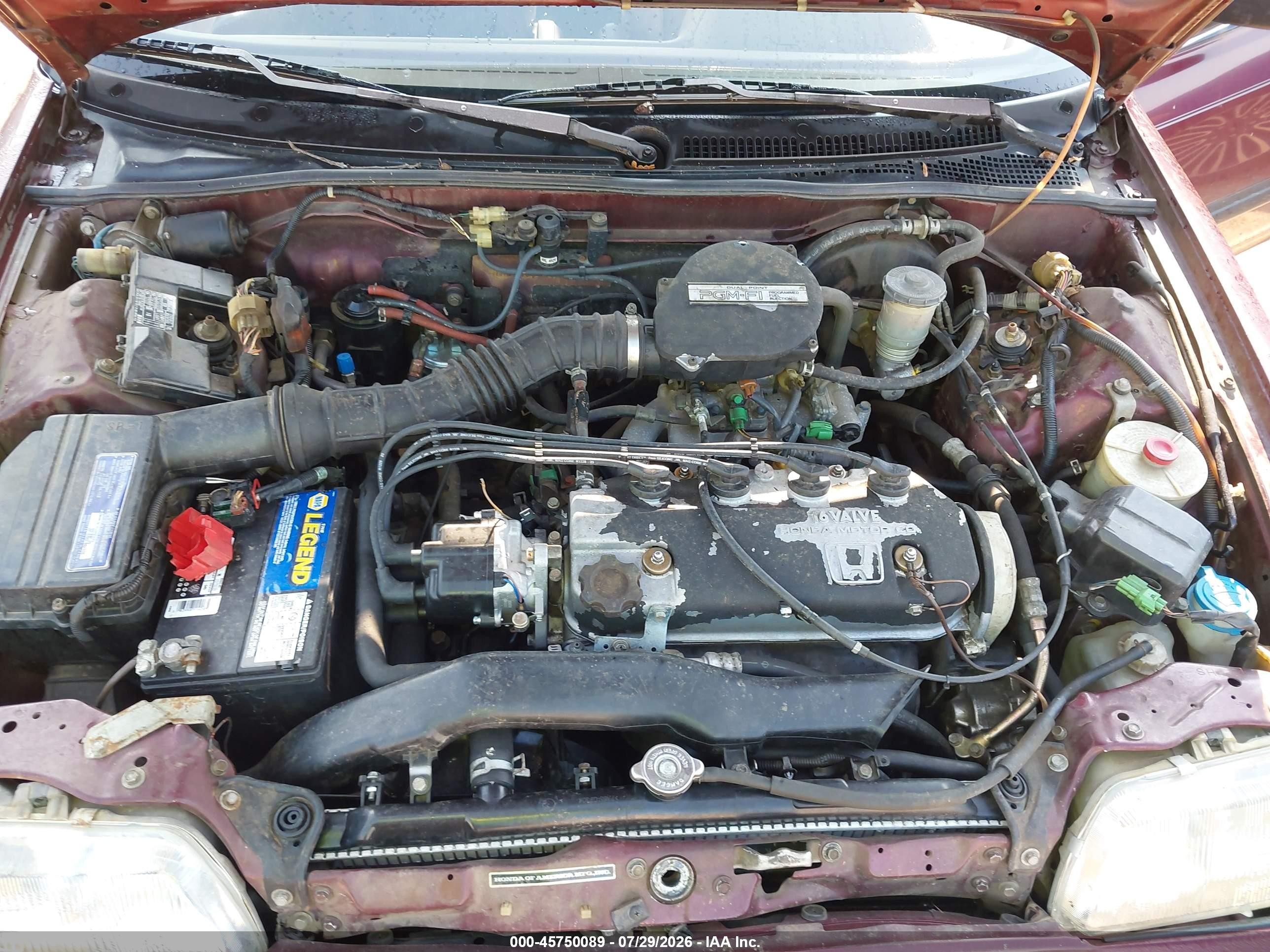 1990 Honda Civic Lx Темно-бордовый vin: 1HGED3650LA070161
