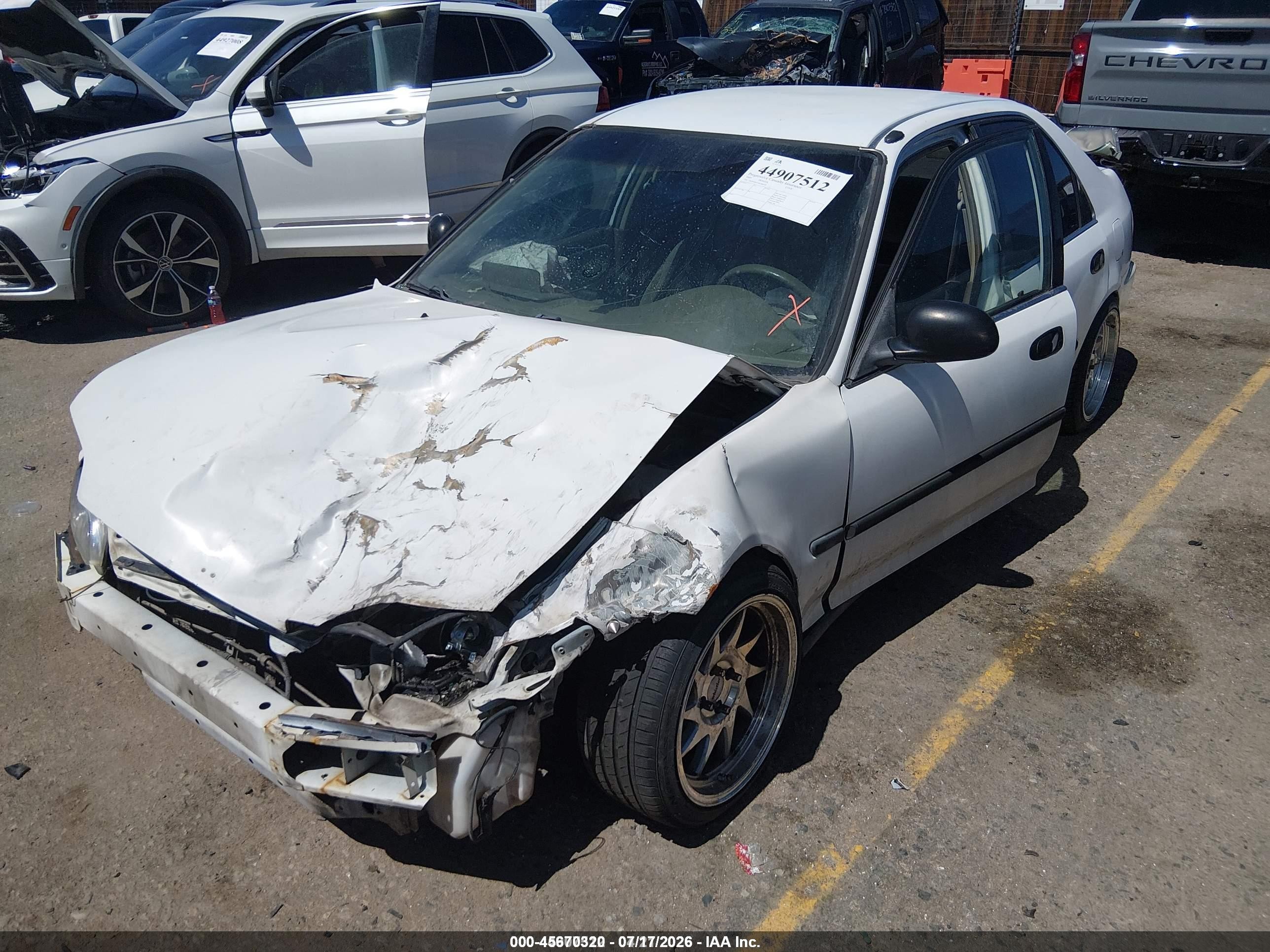 1995 Honda Civic Lx White vin: 1HGEG8555SL066499