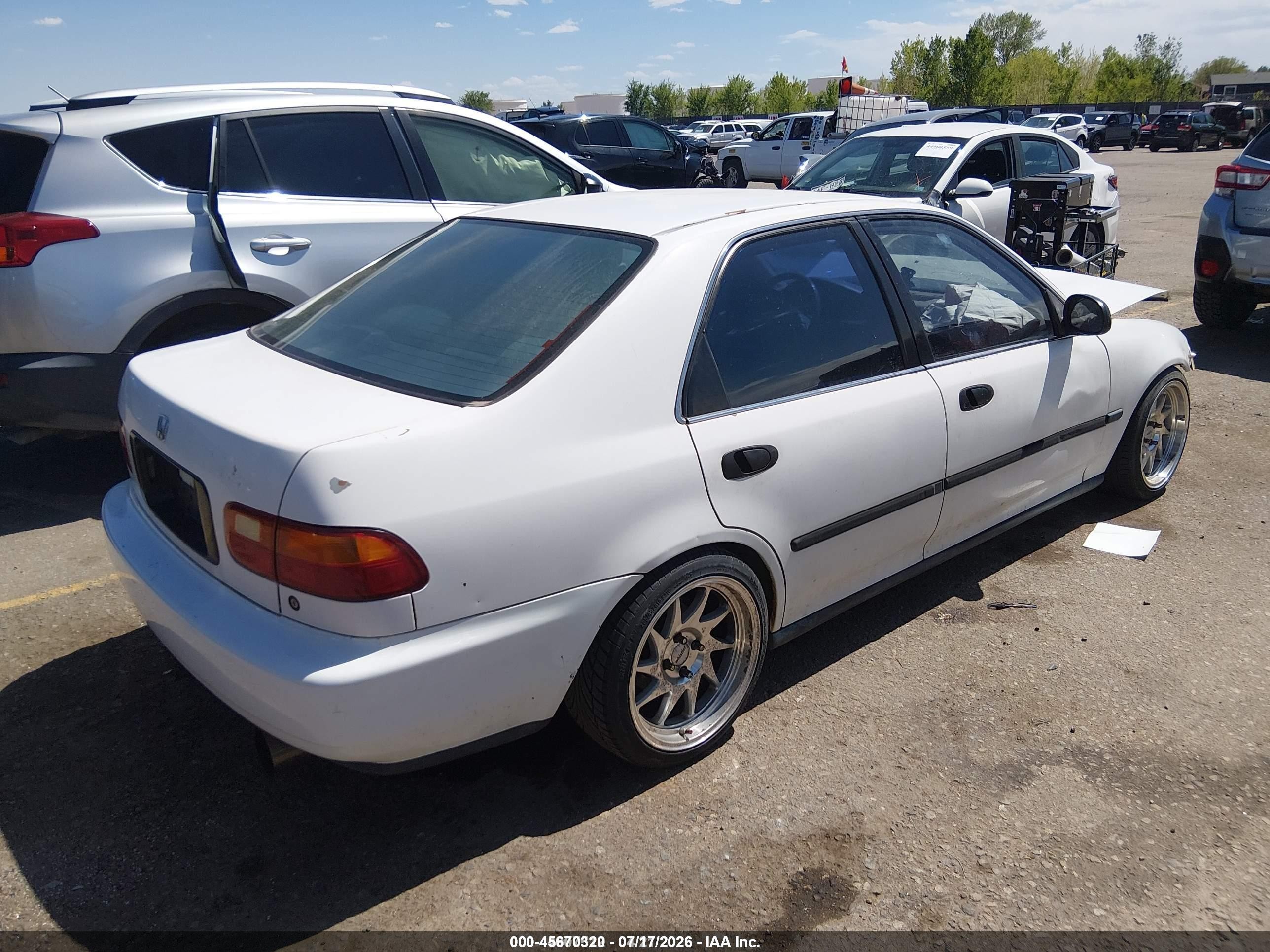 1995 Honda Civic Lx White vin: 1HGEG8555SL066499