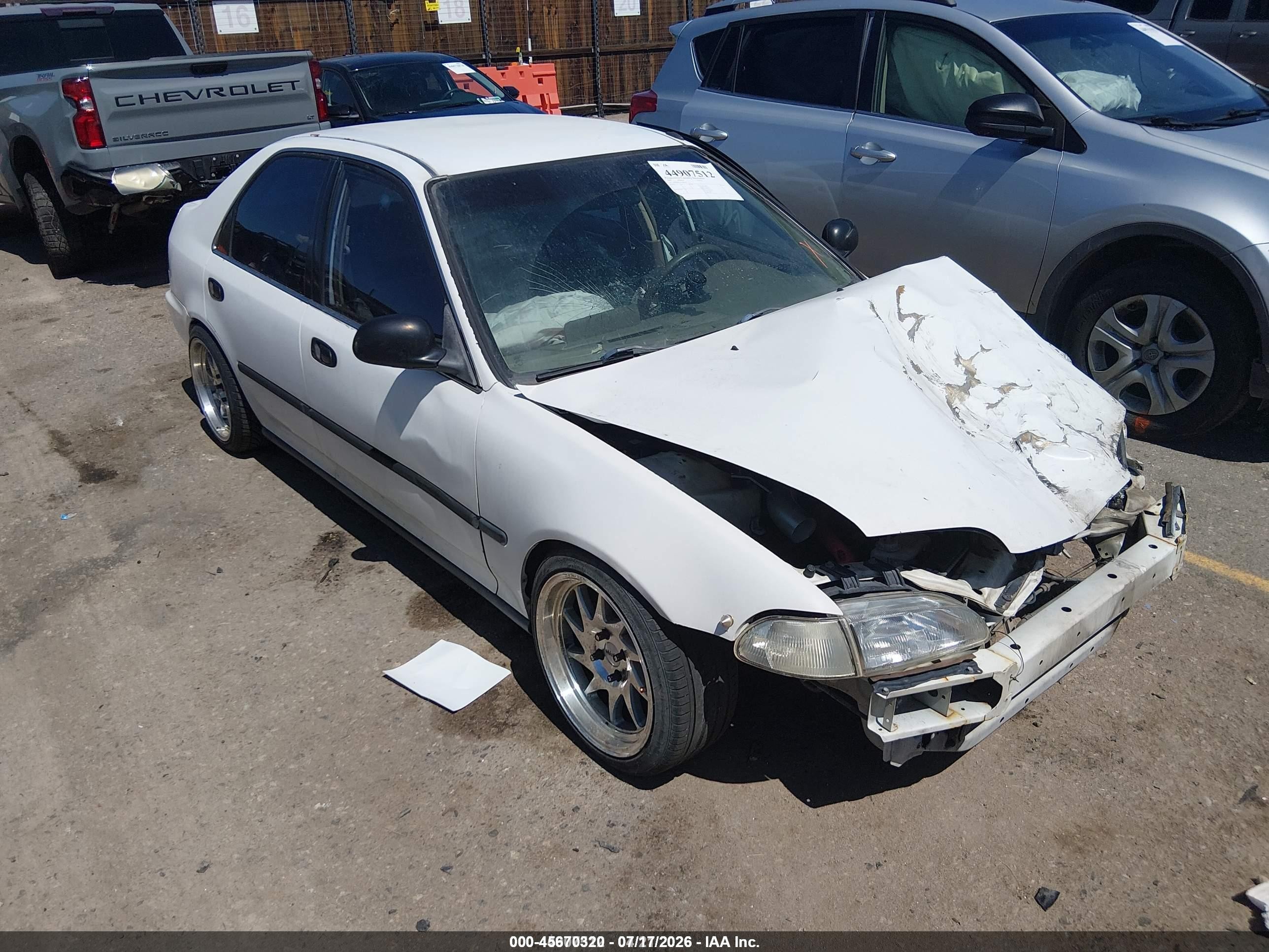 1995 Honda Civic Lx White vin: 1HGEG8555SL066499