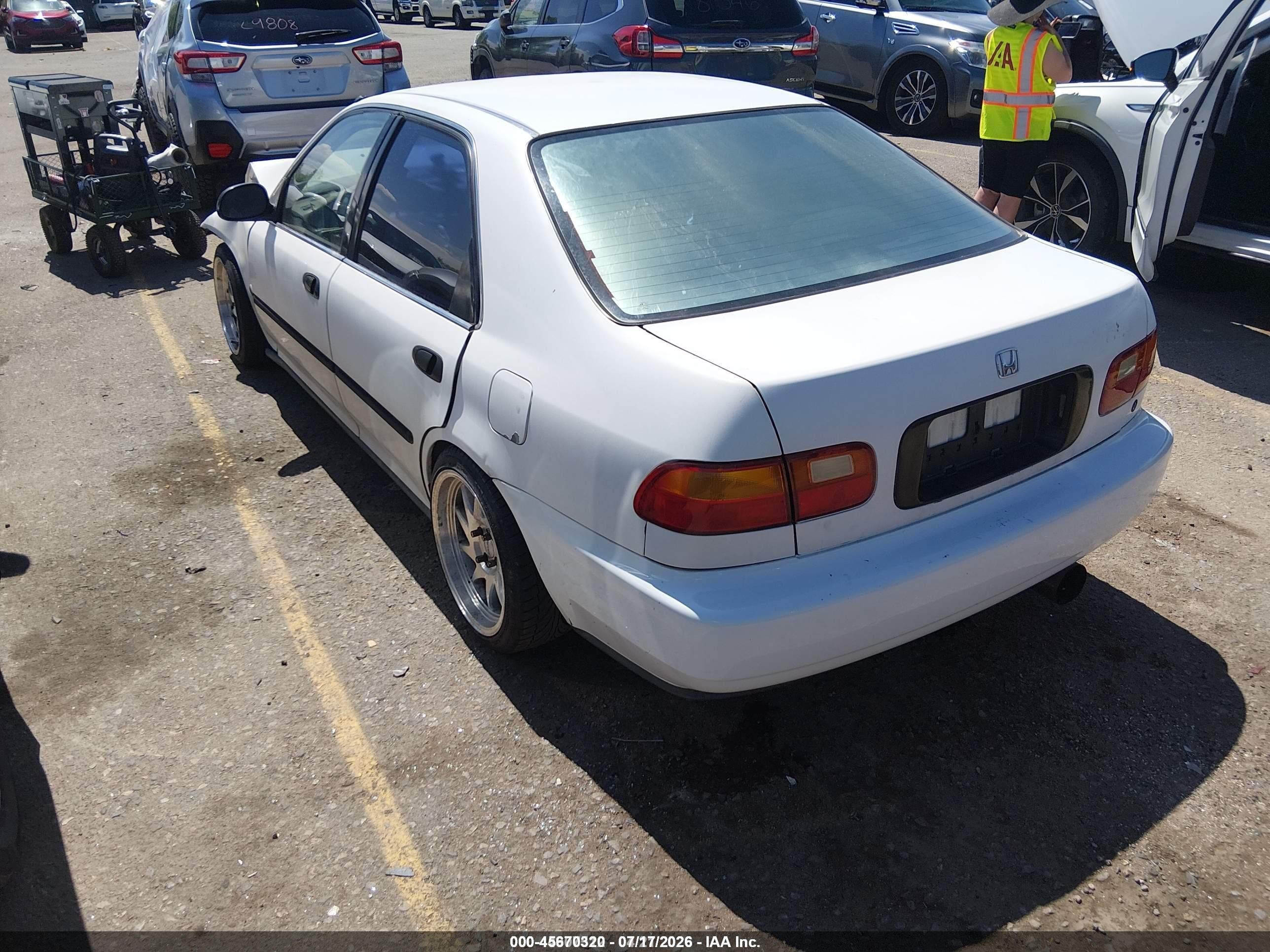 1995 Honda Civic Lx White vin: 1HGEG8555SL066499
