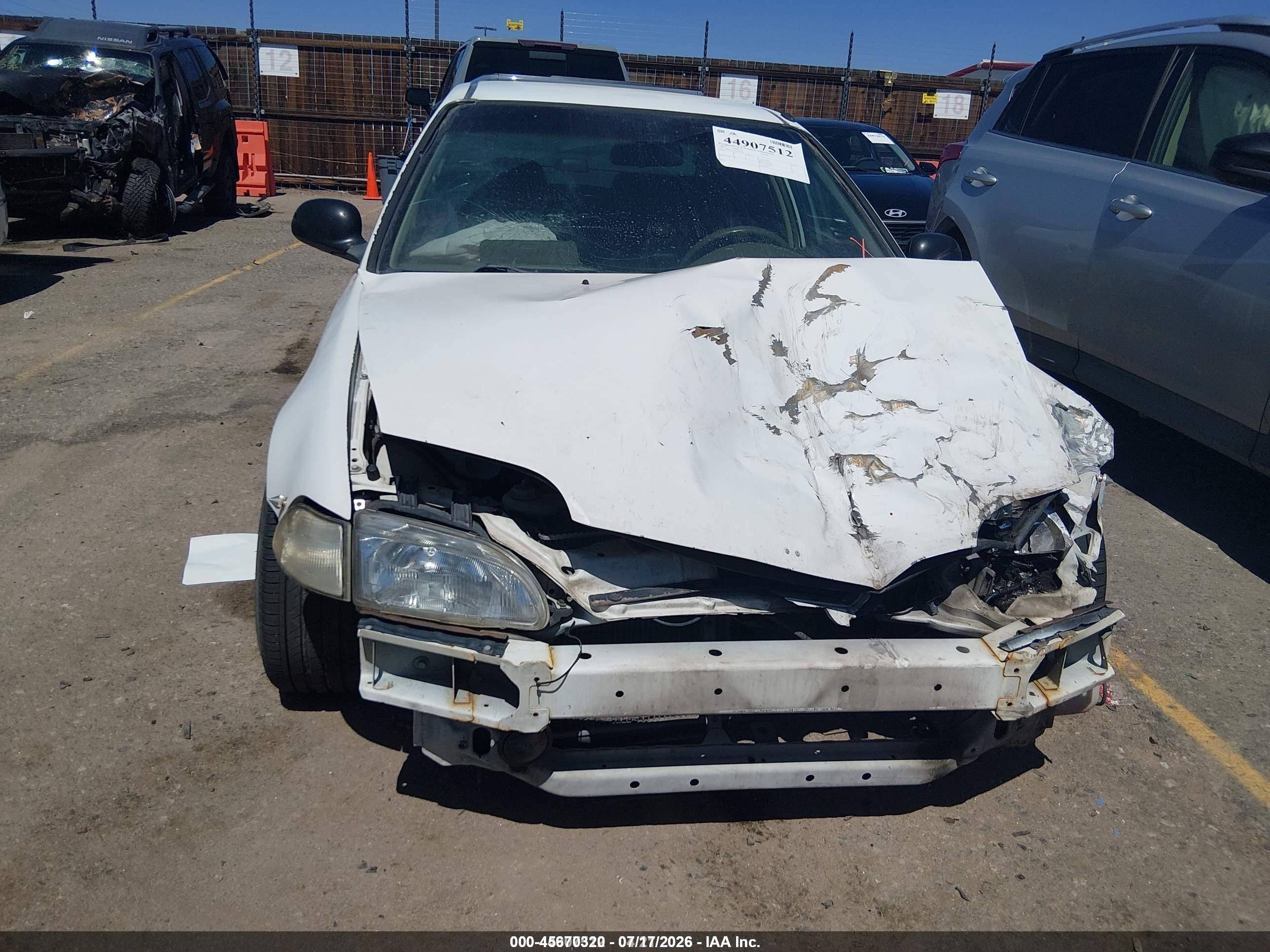 1995 Honda Civic Lx White vin: 1HGEG8555SL066499
