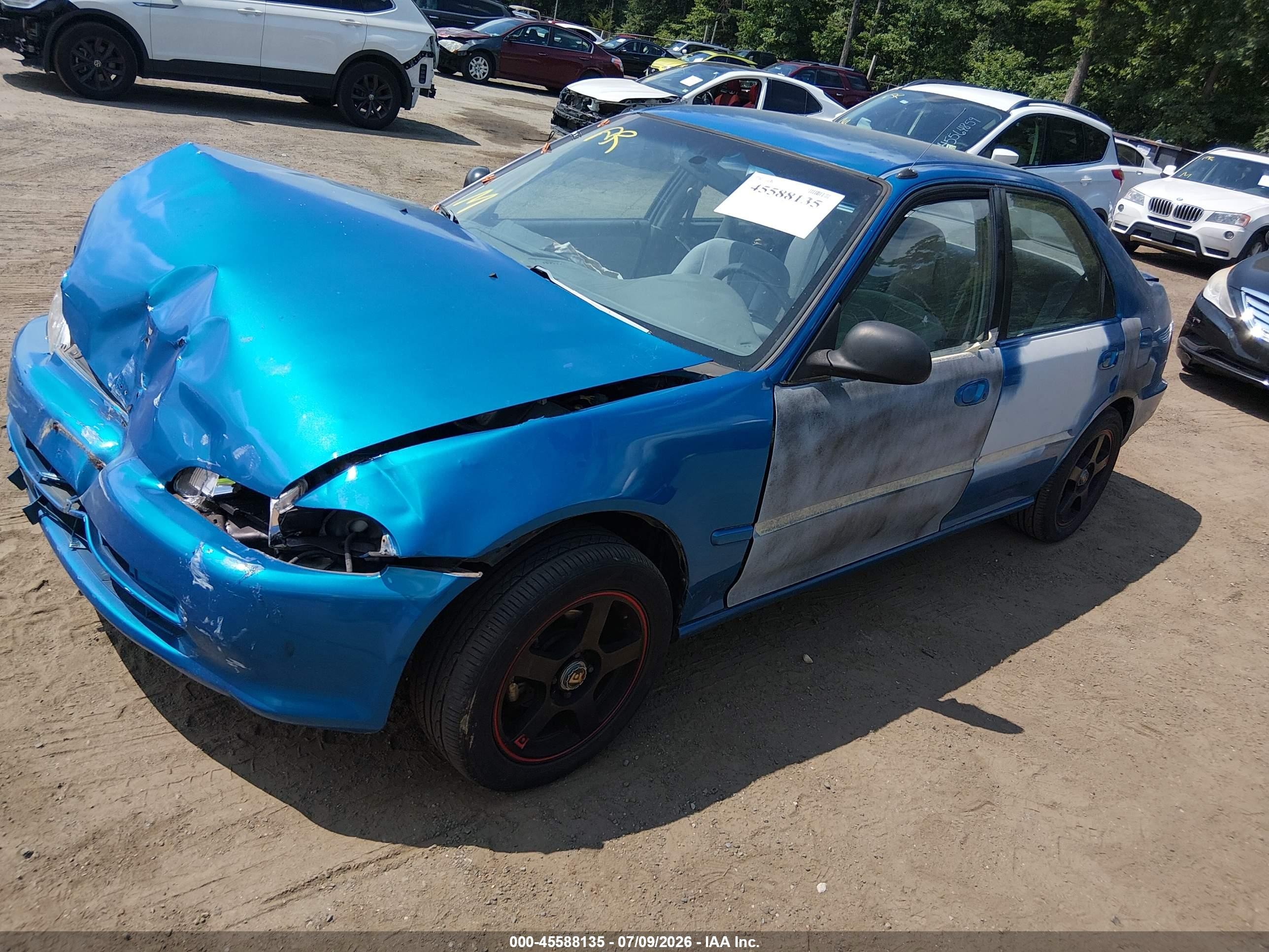 1995 Honda Civic Dx/lx Blue vin: 1HGEG864XSL041457
