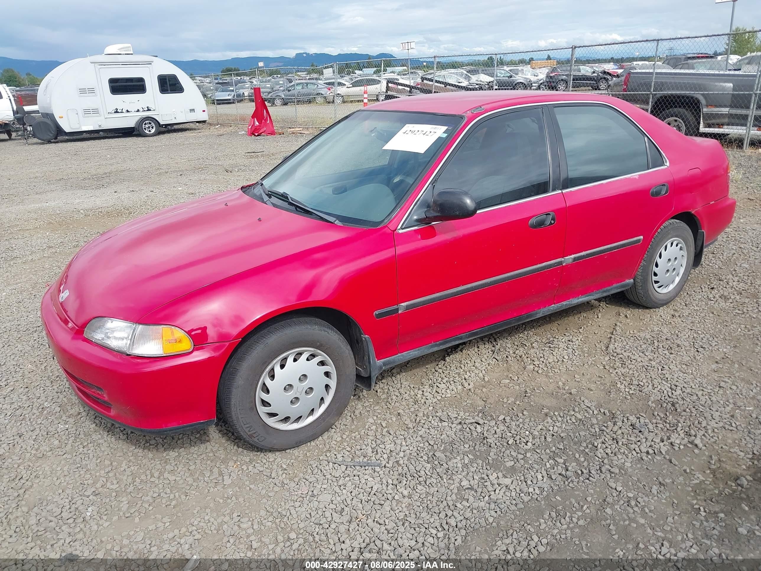 1993 Honda Civic Lx Red vin: 1HGEG8659PL010913