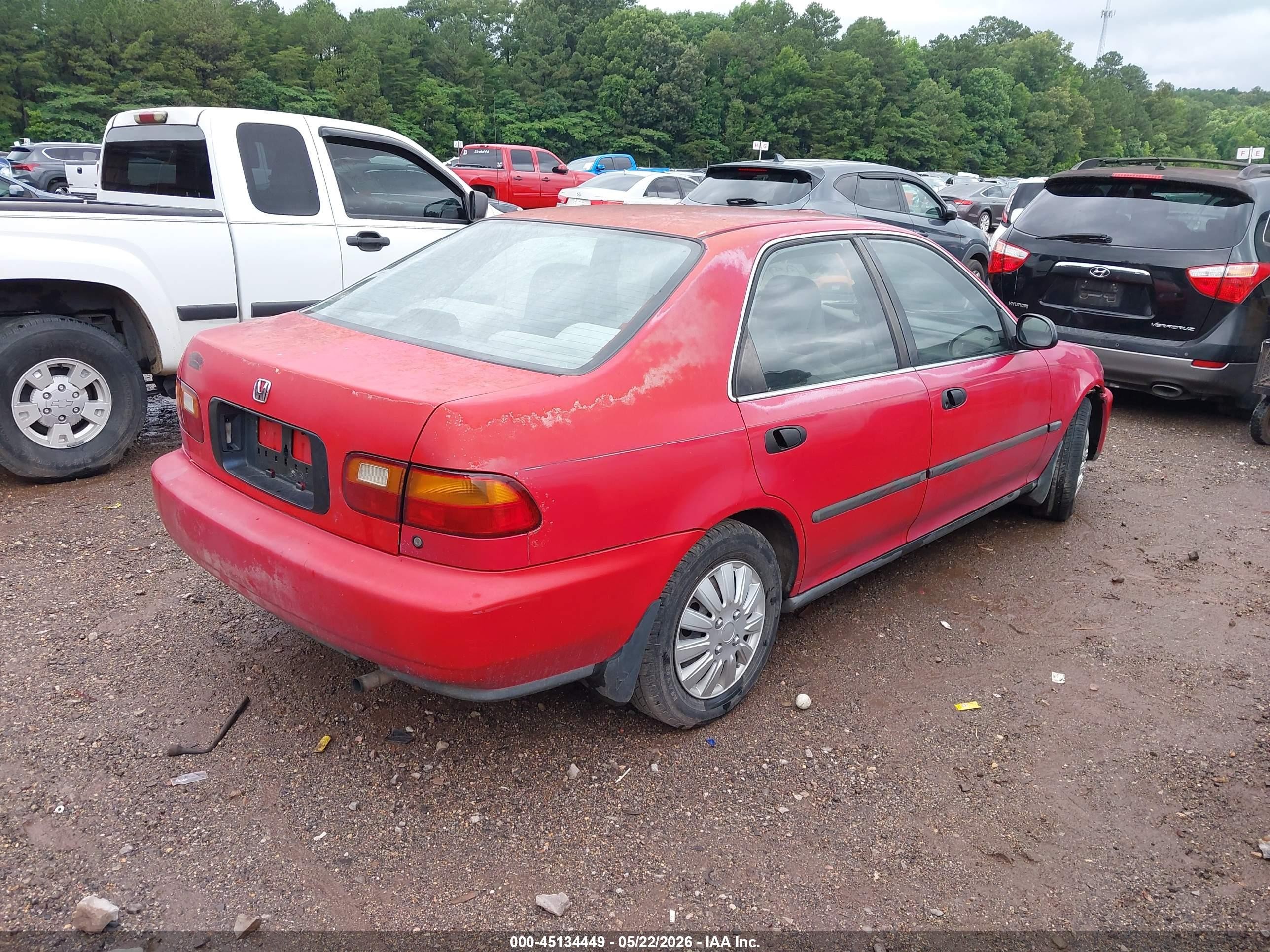 1995 Honda Civic Lx Red vin: 1HGEG8659SL013514