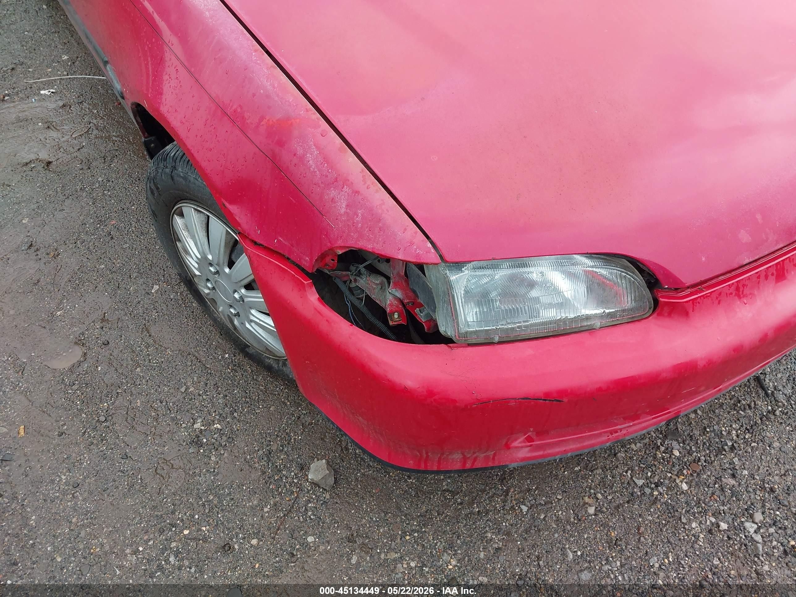 1995 Honda Civic Lx Red vin: 1HGEG8659SL013514