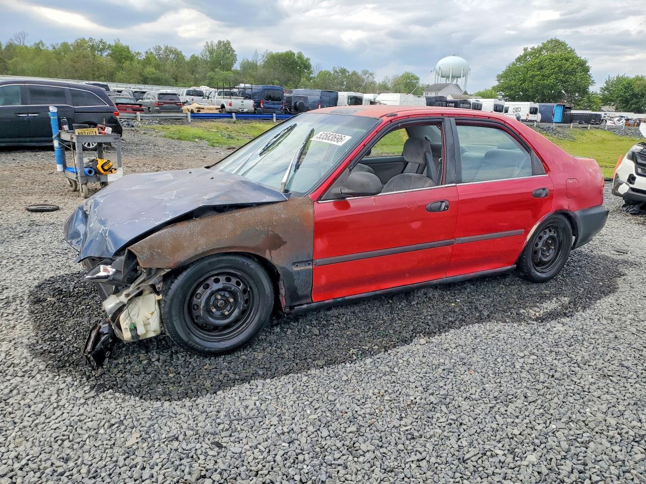 1993 Honda Civic Lx Red vin: 1HGEG865XPL006255