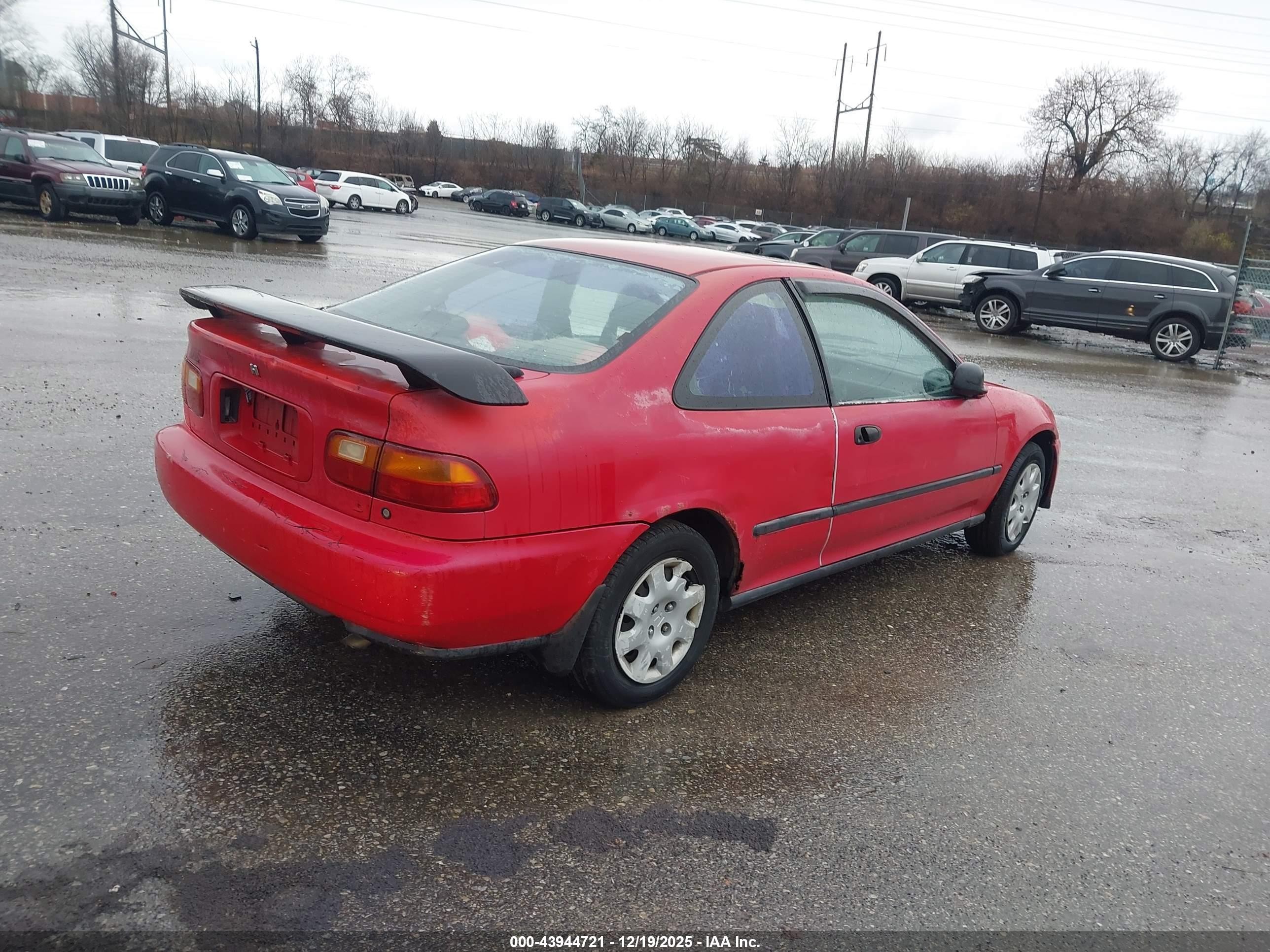 1993 Honda Civic Ex Red vin: 1HGEJ1269PL045099