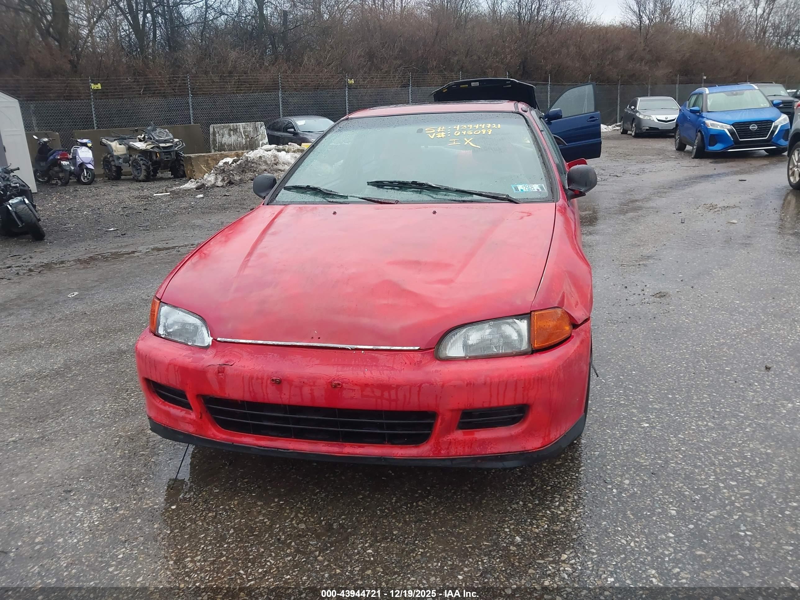 1993 Honda Civic Ex Red vin: 1HGEJ1269PL045099