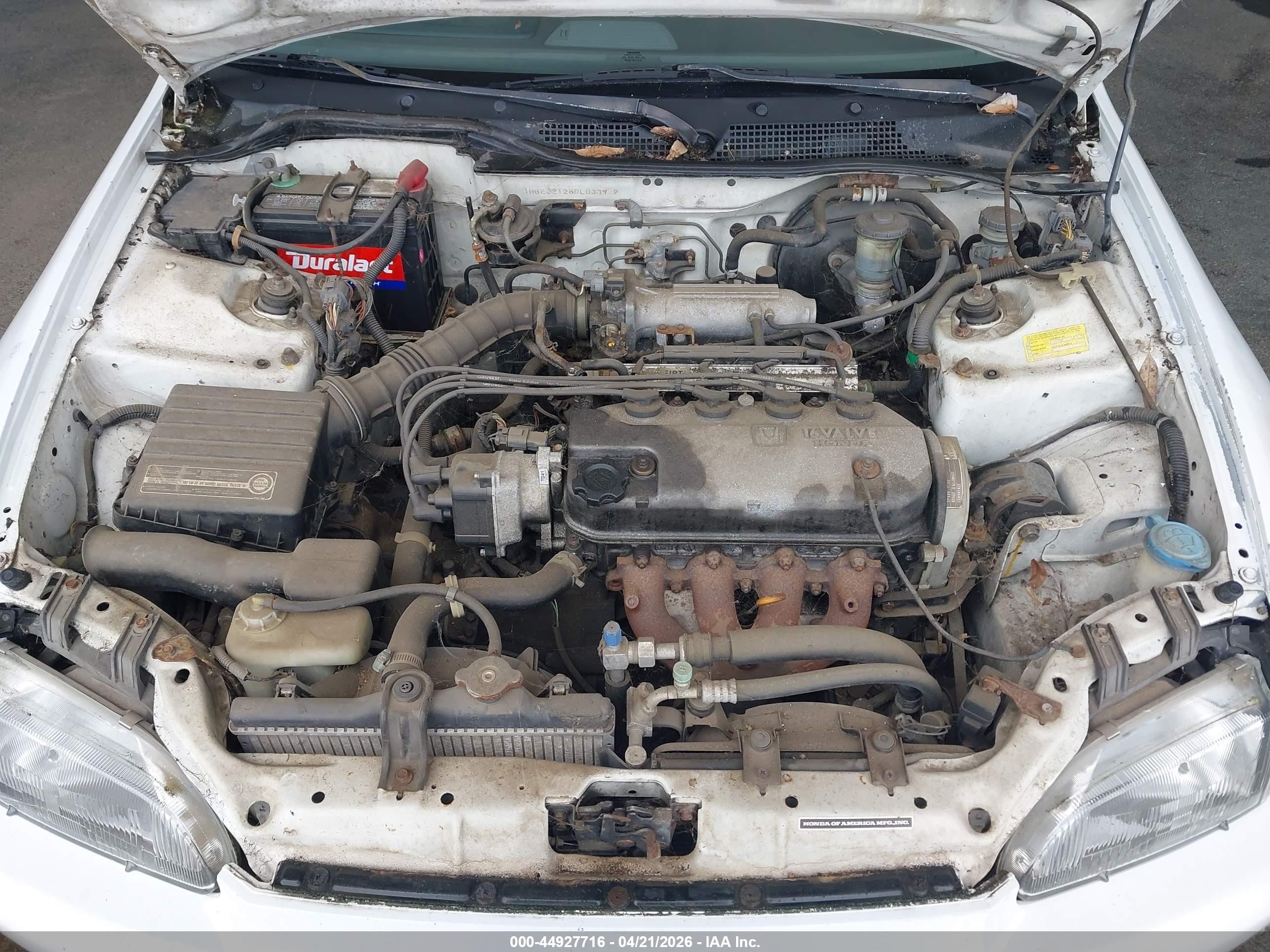 1994 Honda Civic Dx White vin: 1HGEJ2126RL033922