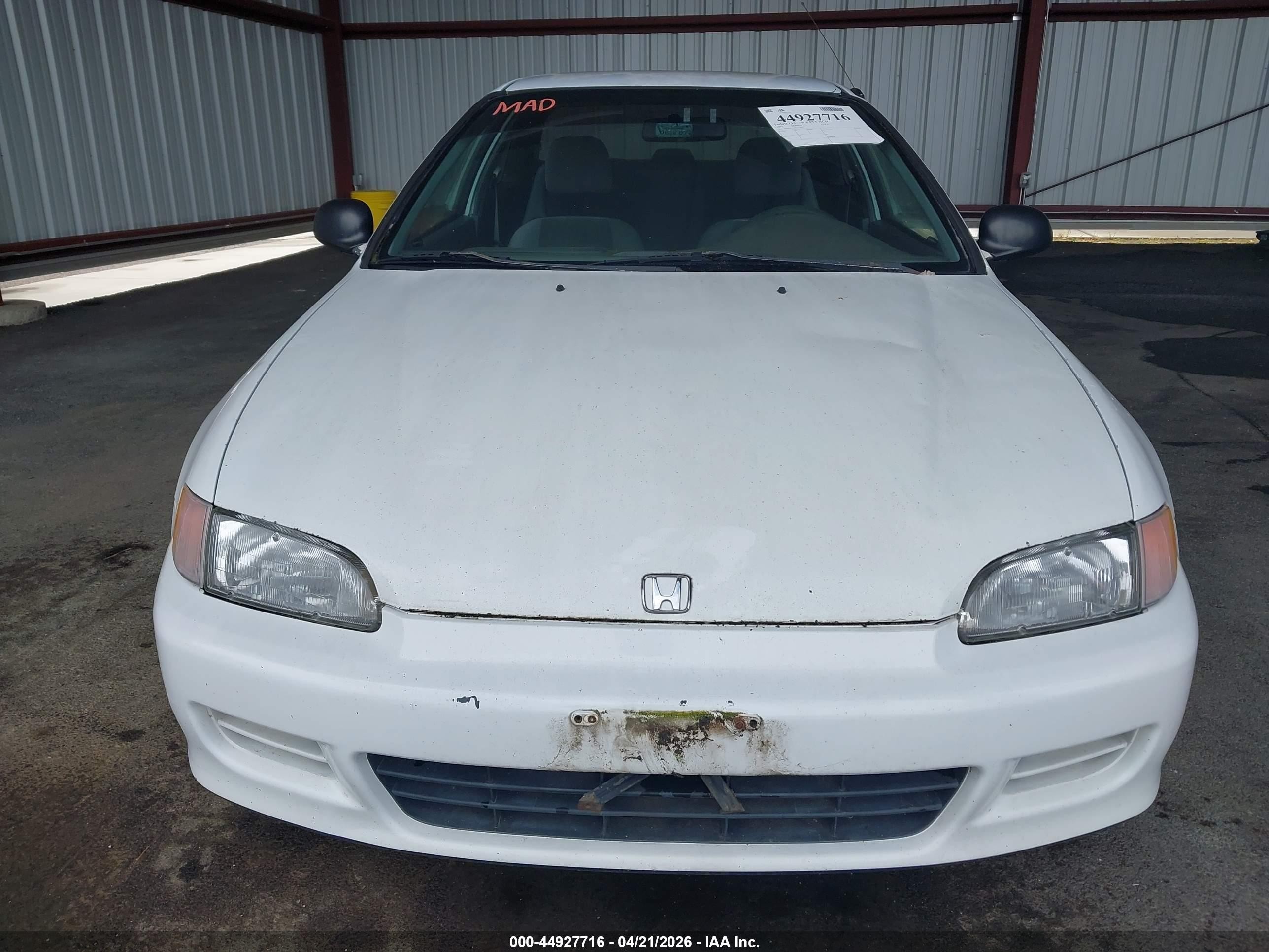 1994 Honda Civic Dx White vin: 1HGEJ2126RL033922
