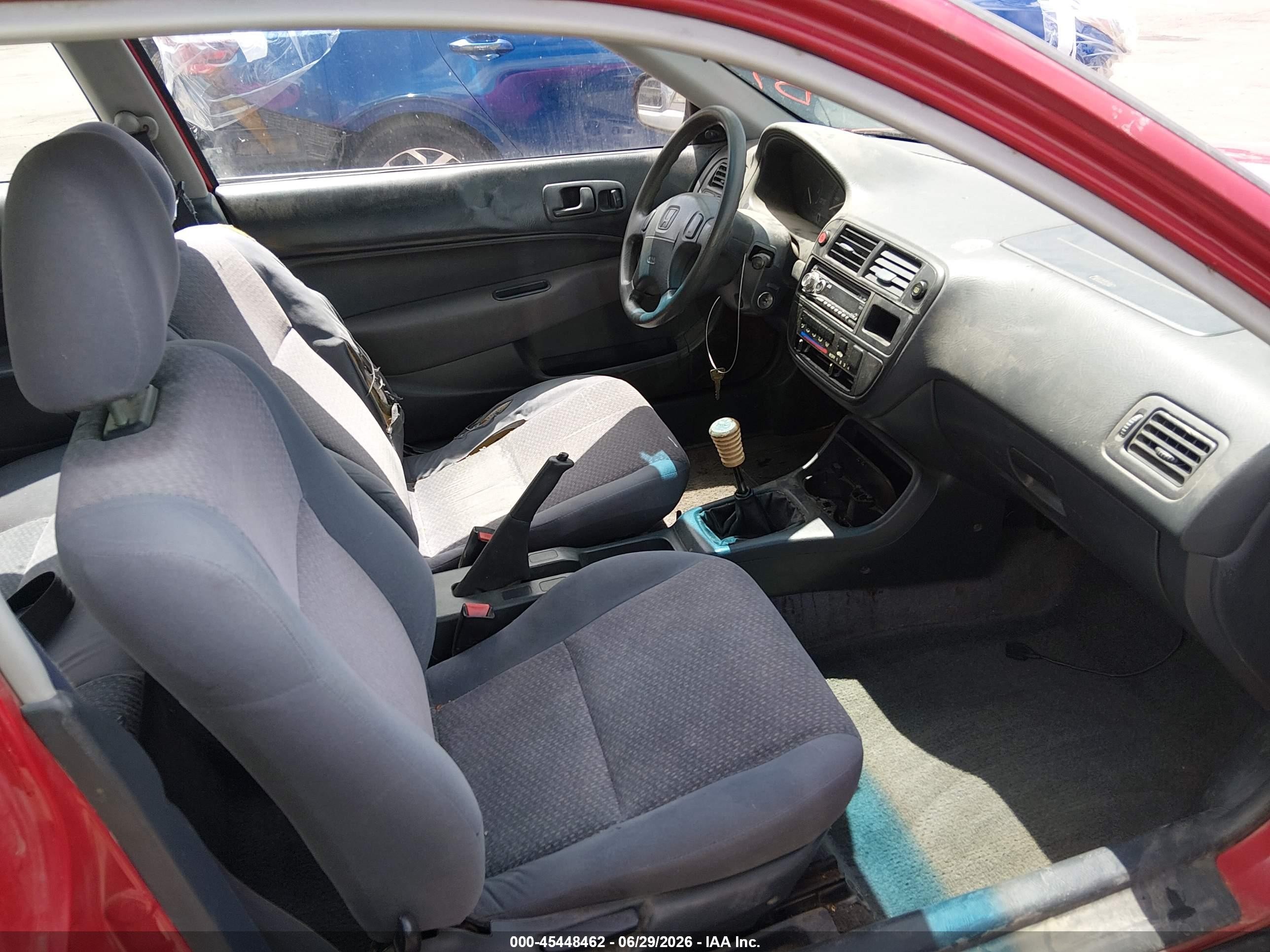 1996 Honda Civic Dx Red vin: 1HGEJ6122TL069816