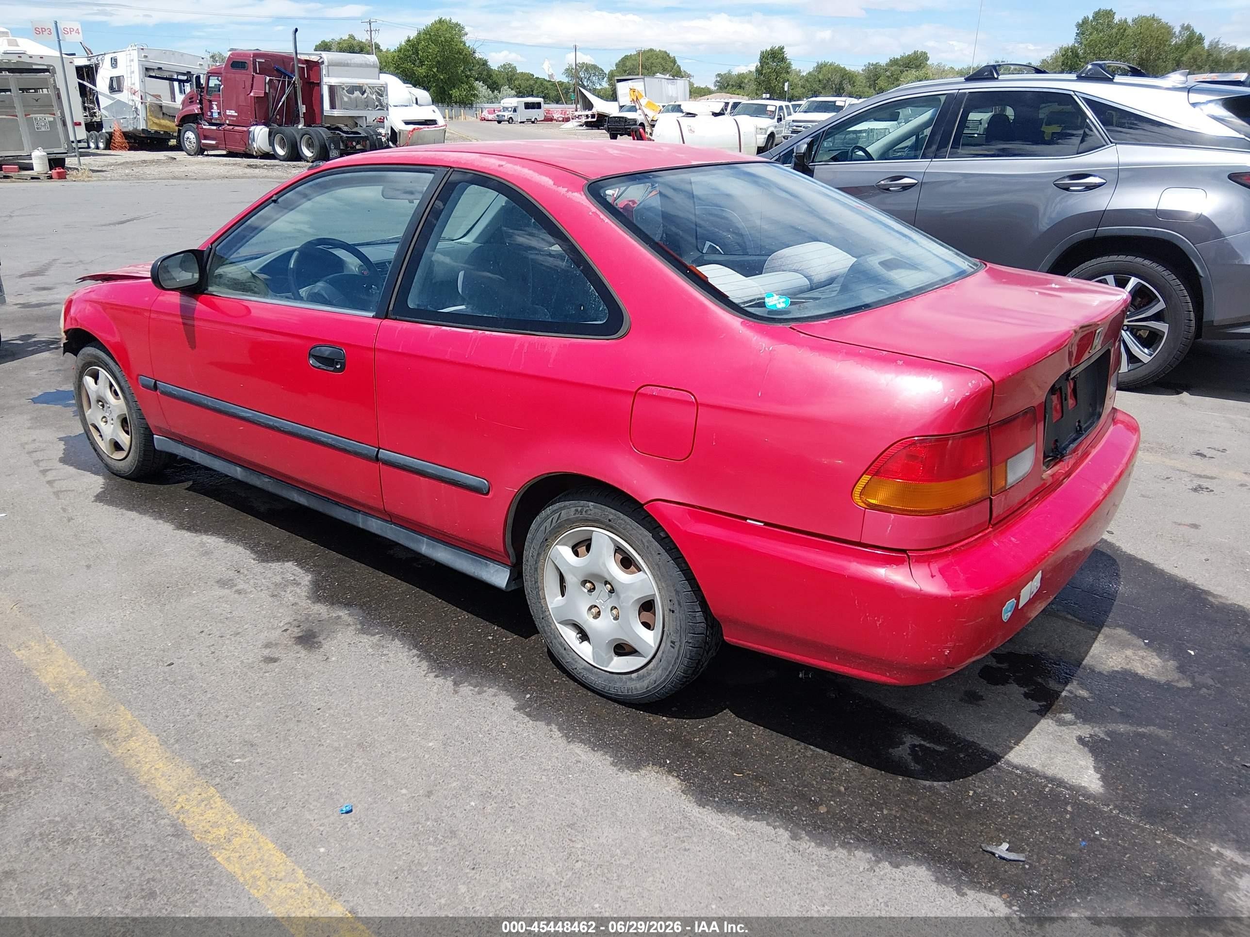 1996 Honda Civic Dx Red vin: 1HGEJ6122TL069816