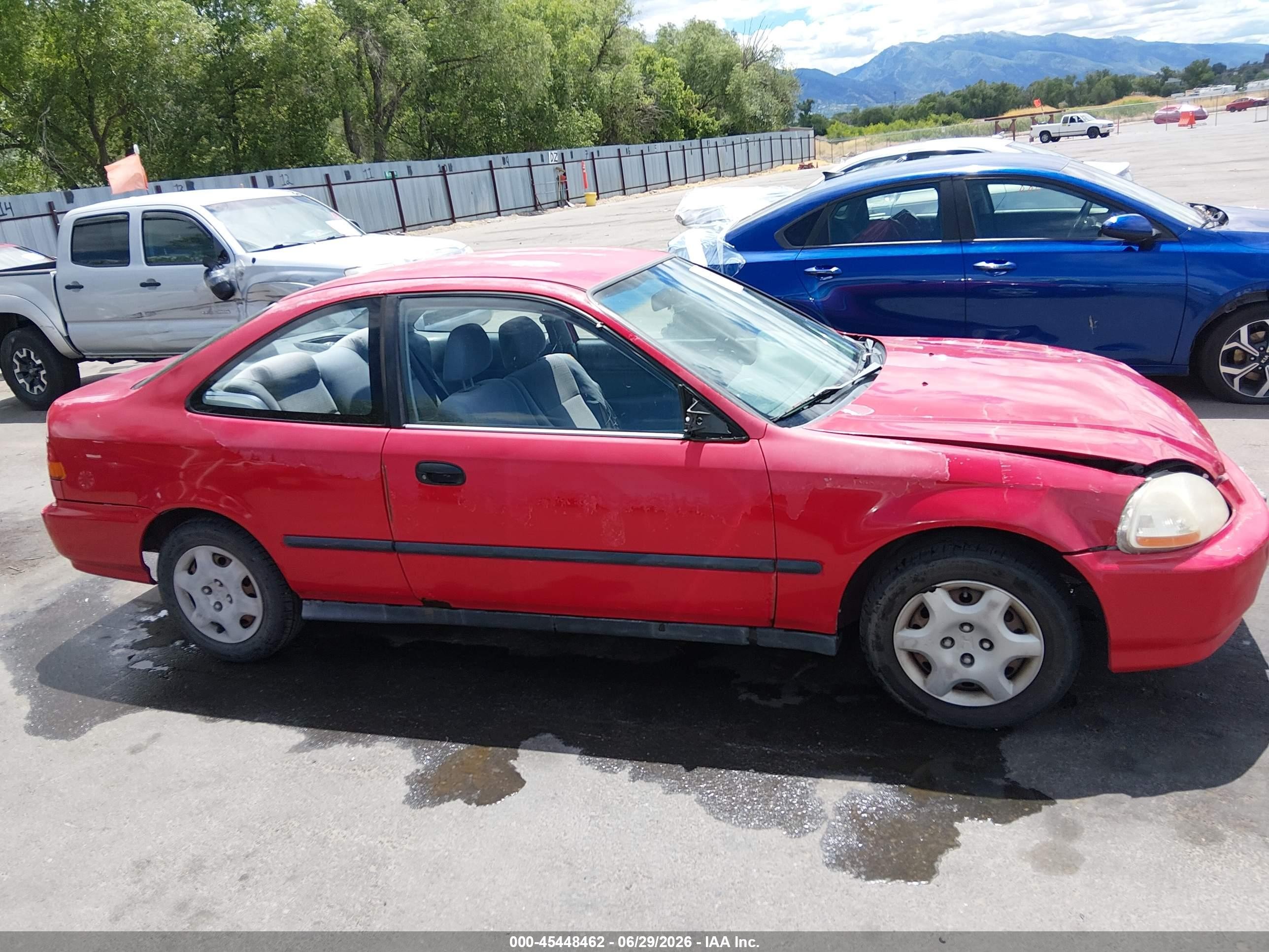 1996 Honda Civic Dx Red vin: 1HGEJ6122TL069816