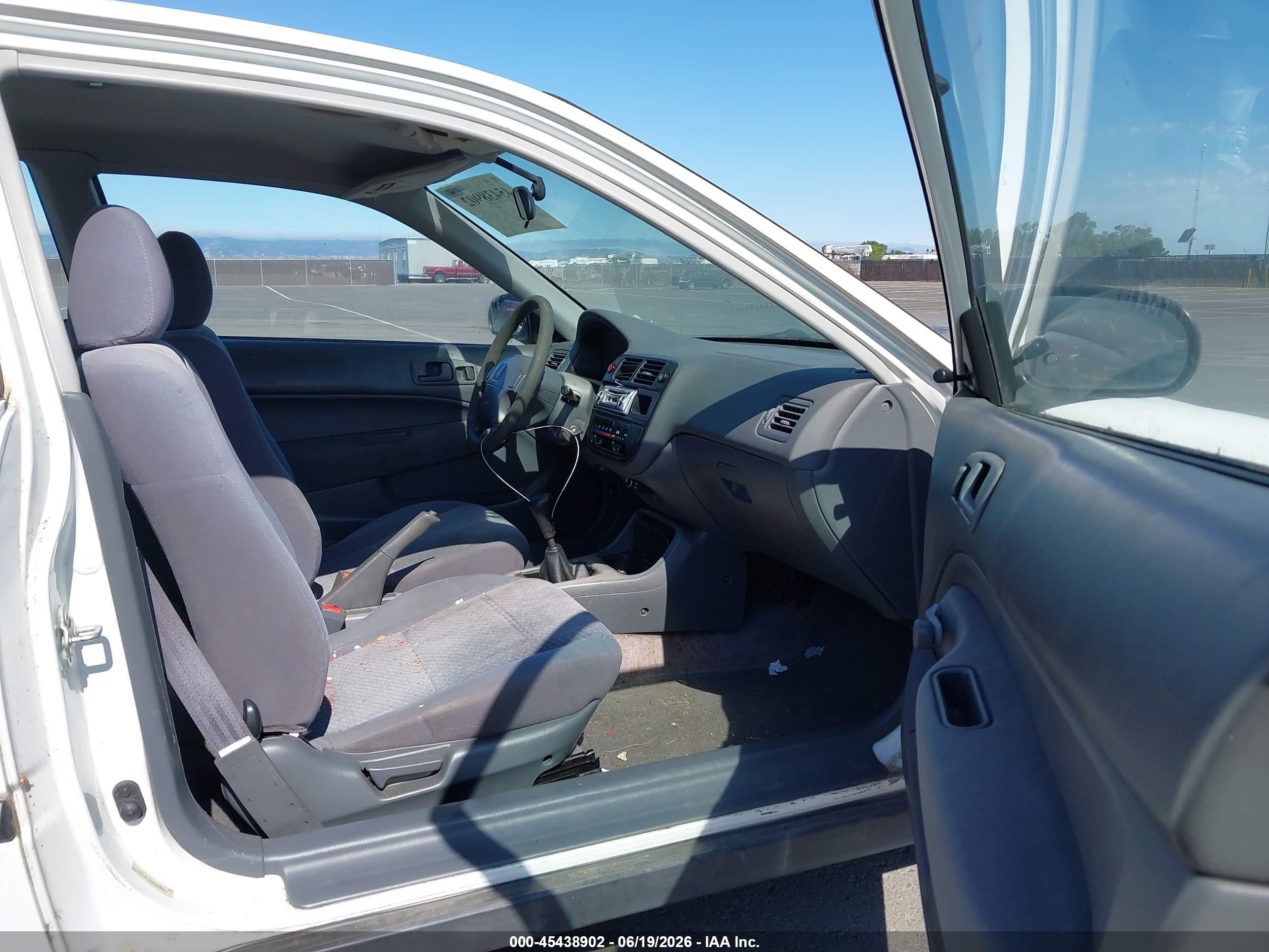 1998 Honda Civic Dx White vin: 1HGEJ6126WL076434