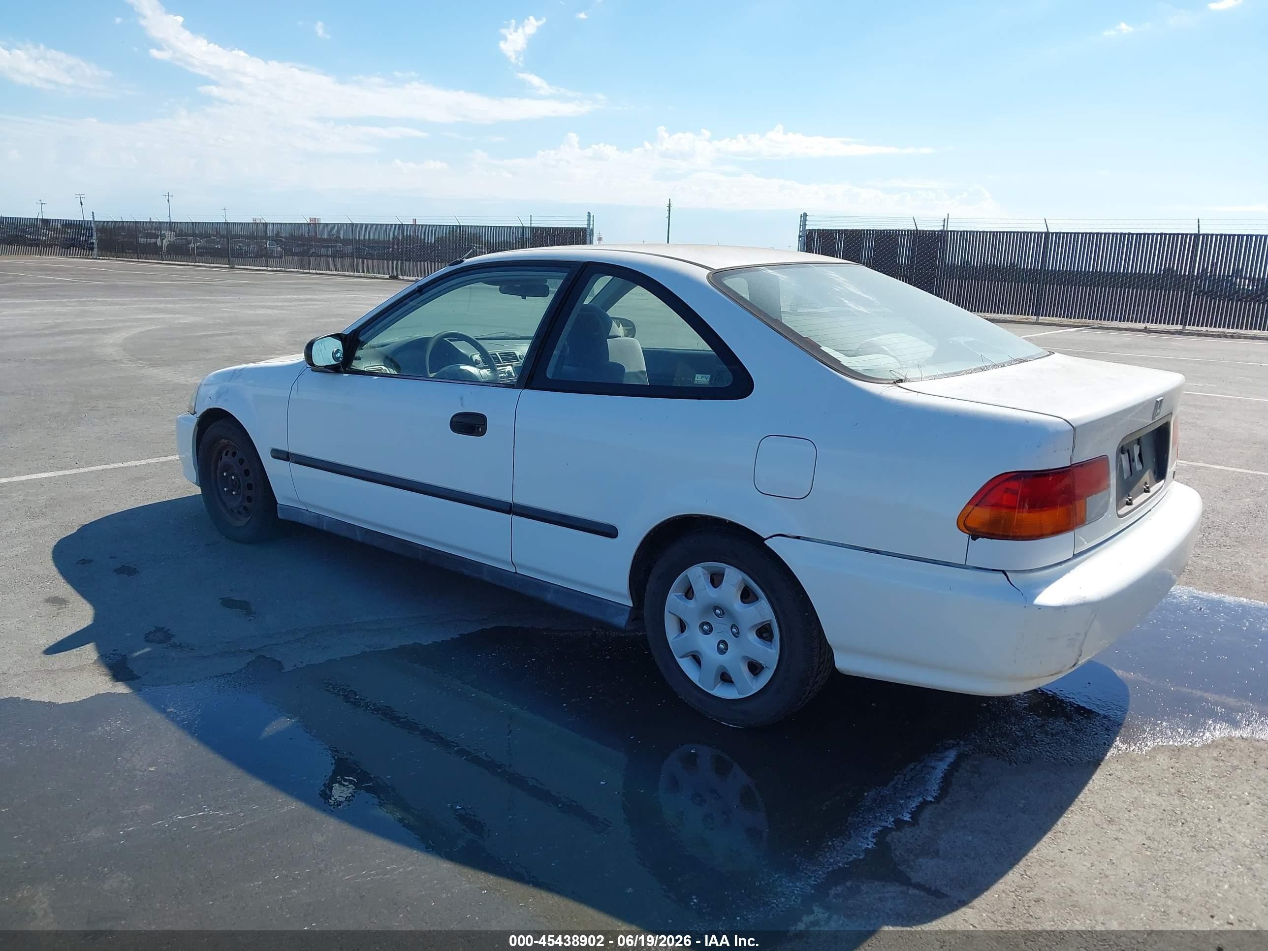 1998 Honda Civic Dx White vin: 1HGEJ6126WL076434