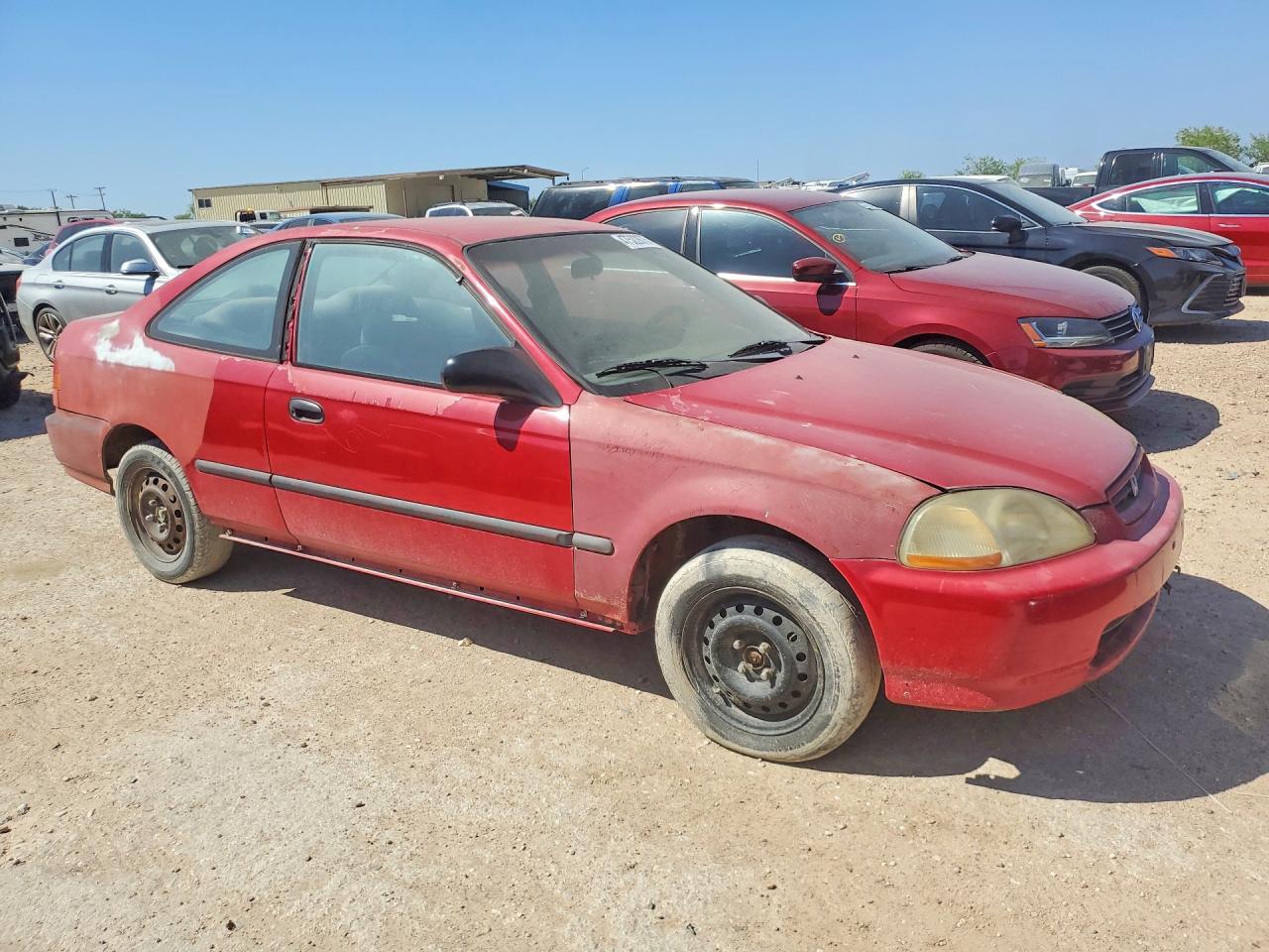 1996 Honda Civic Dx Red vin: 1HGEJ6128TL021995