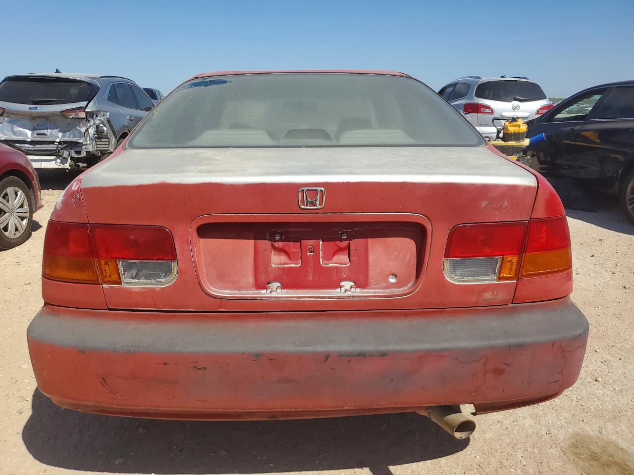 1996 Honda Civic Dx Red vin: 1HGEJ6128TL021995