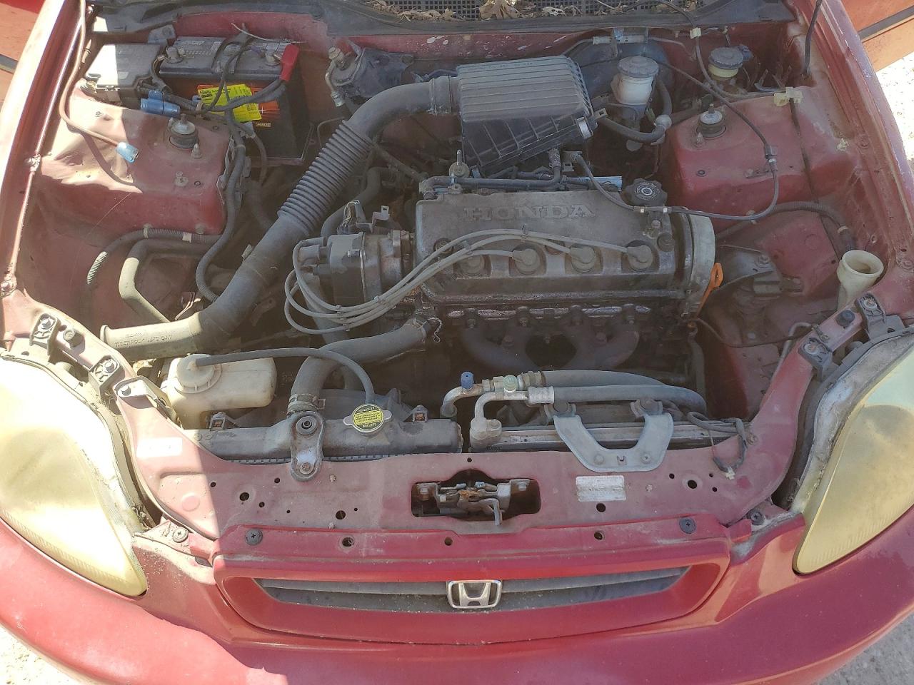 1996 Honda Civic Dx Red vin: 1HGEJ6128TL021995