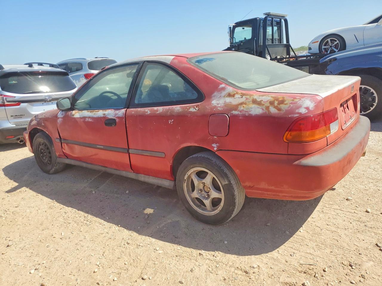 1996 Honda Civic Dx Red vin: 1HGEJ6128TL021995
