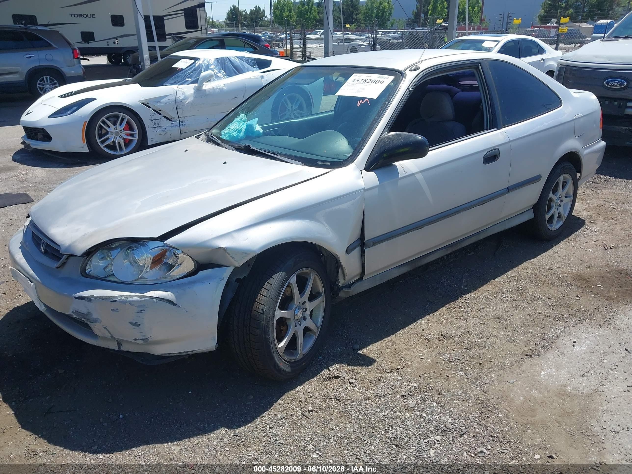 1996 Honda Civic Dx Silver vin: 1HGEJ6224TL080413