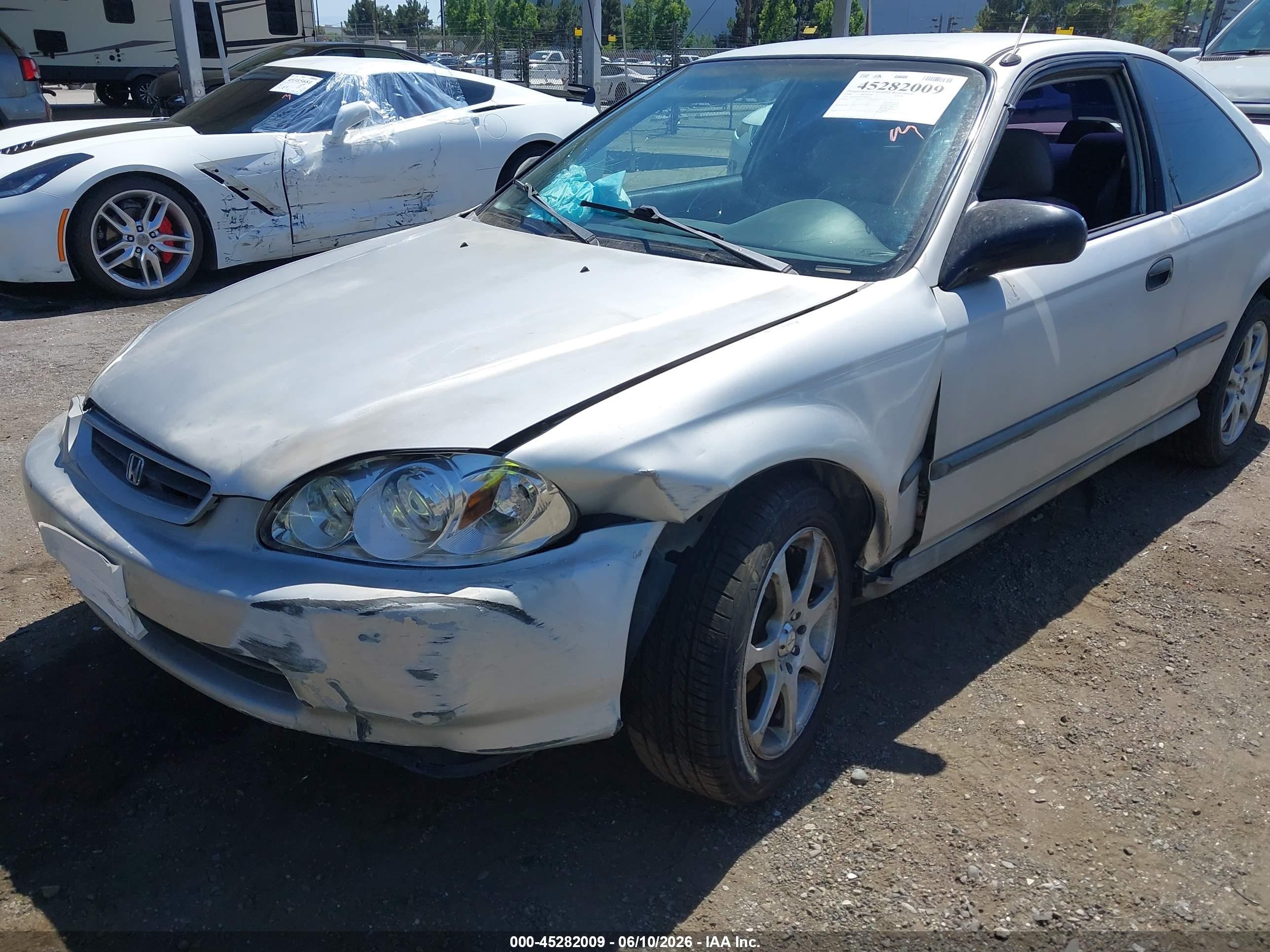 1996 Honda Civic Dx Silver vin: 1HGEJ6224TL080413