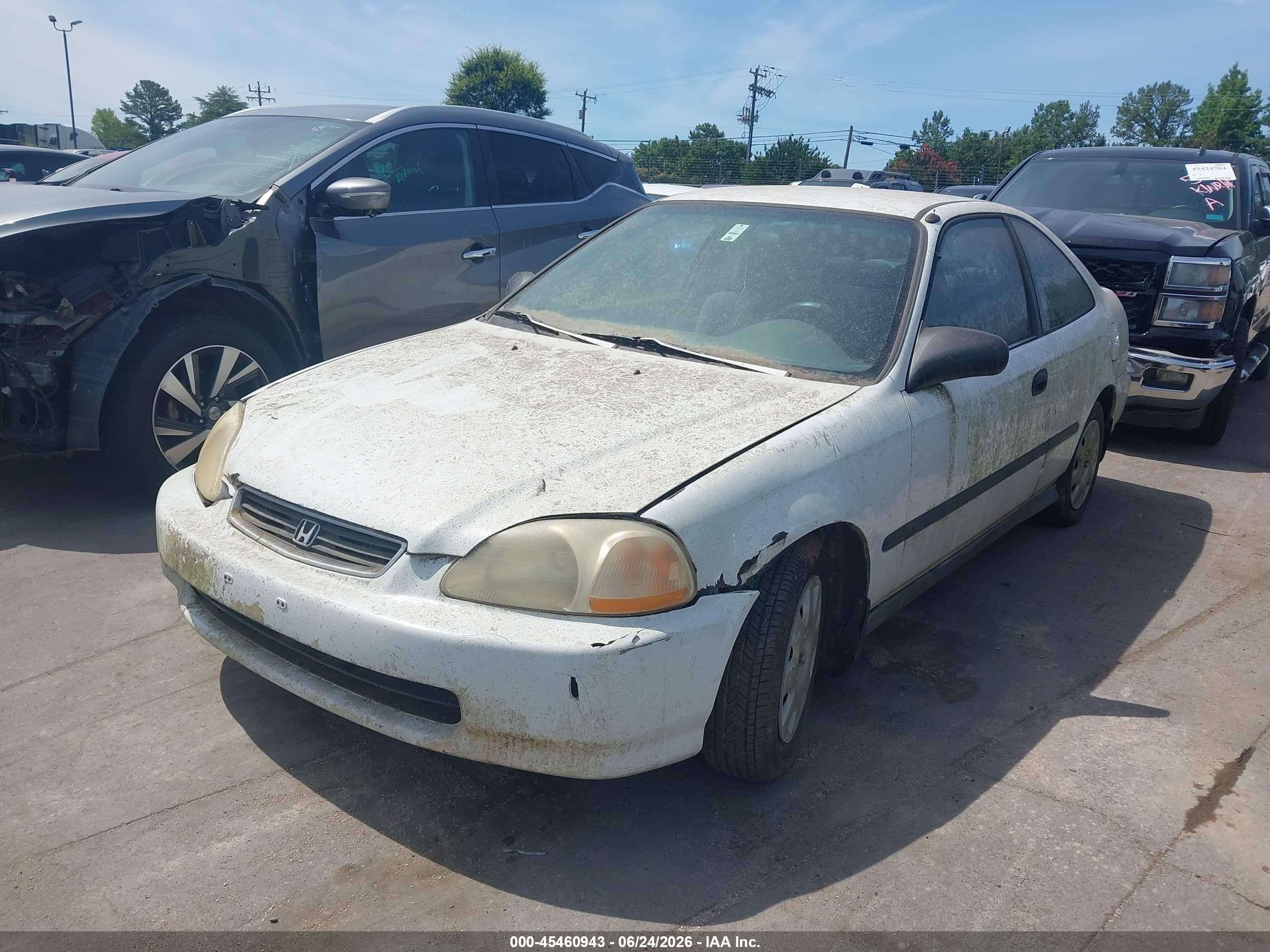 1997 Honda Civic Dx White vin: 1HGEJ6225VL106505