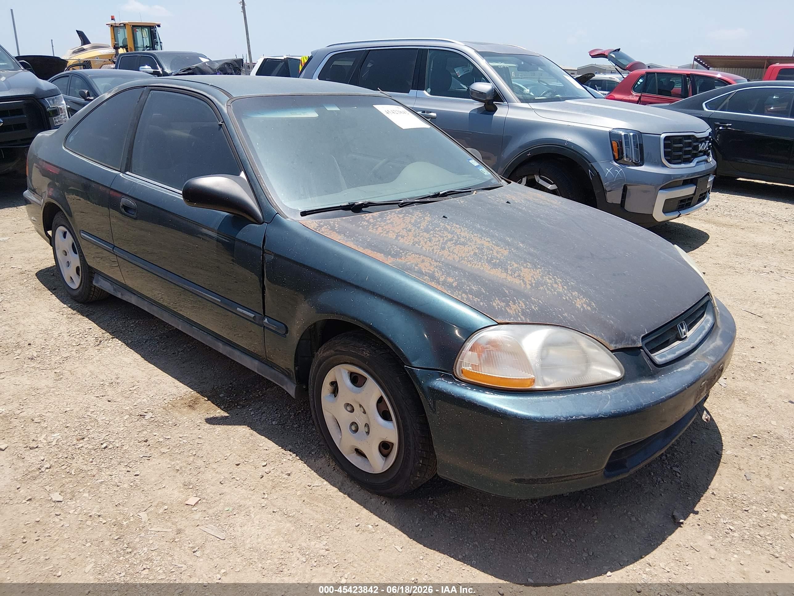 1997 Honda Civic Dx Green vin: 1HGEJ6228VL108653
