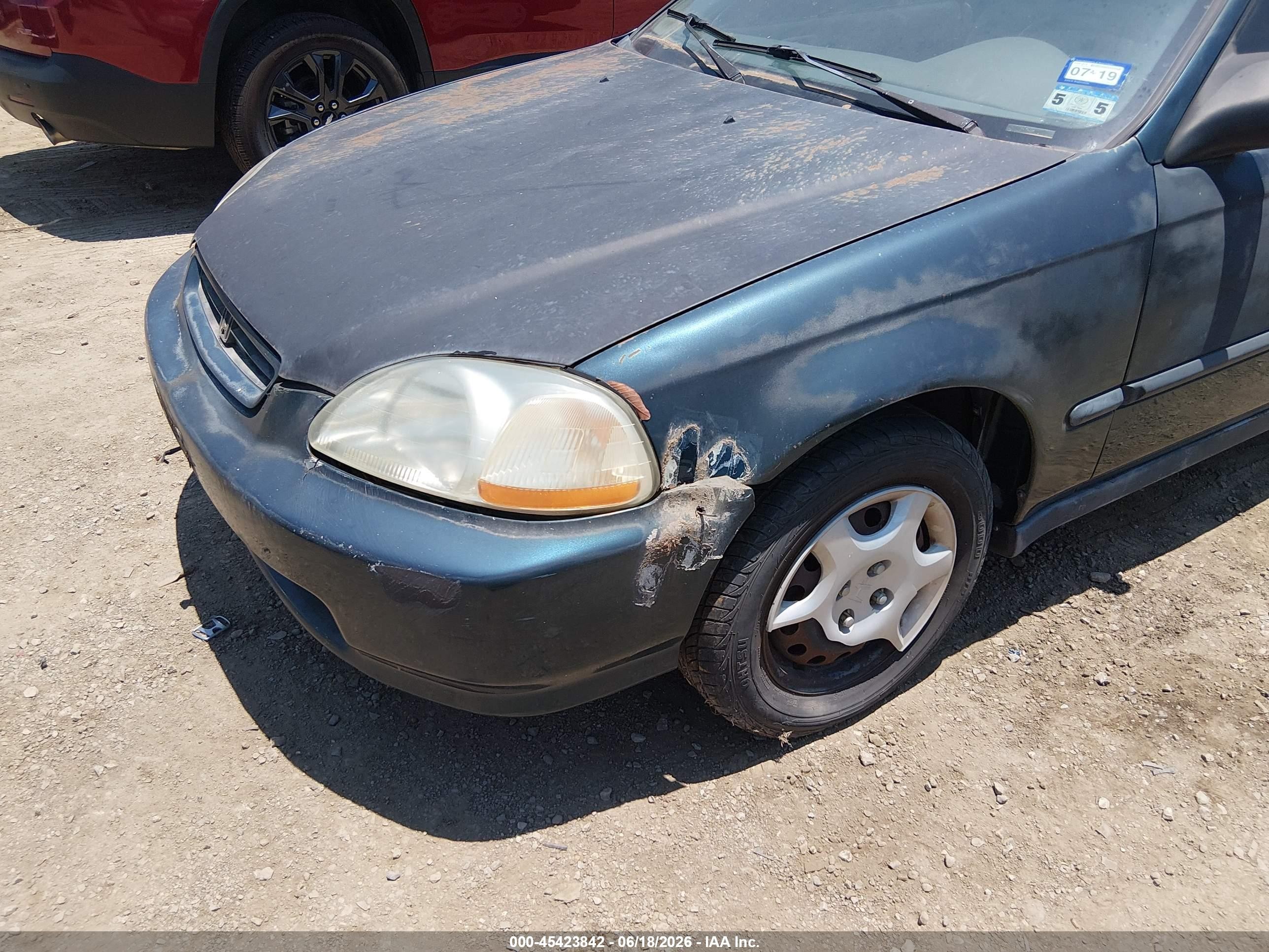 1997 Honda Civic Dx Green vin: 1HGEJ6228VL108653