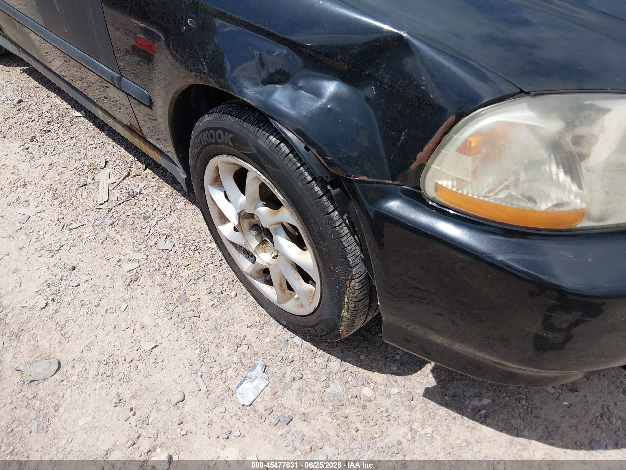 1997 Honda Civic Dx Black vin: 1HGEJ622XVL024429