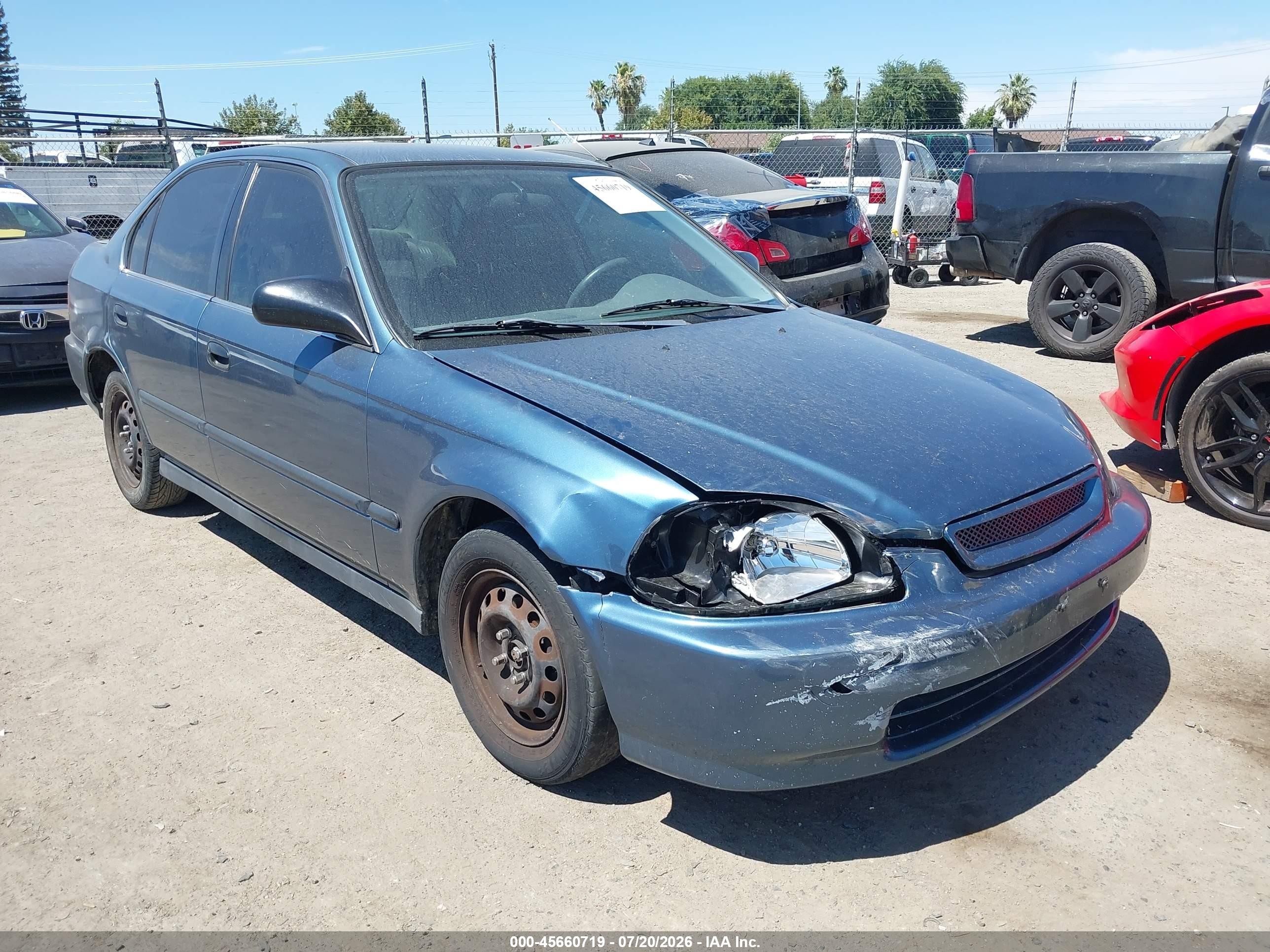 1996 Honda Civic Lx Blue vin: 1HGEJ6502TL050868