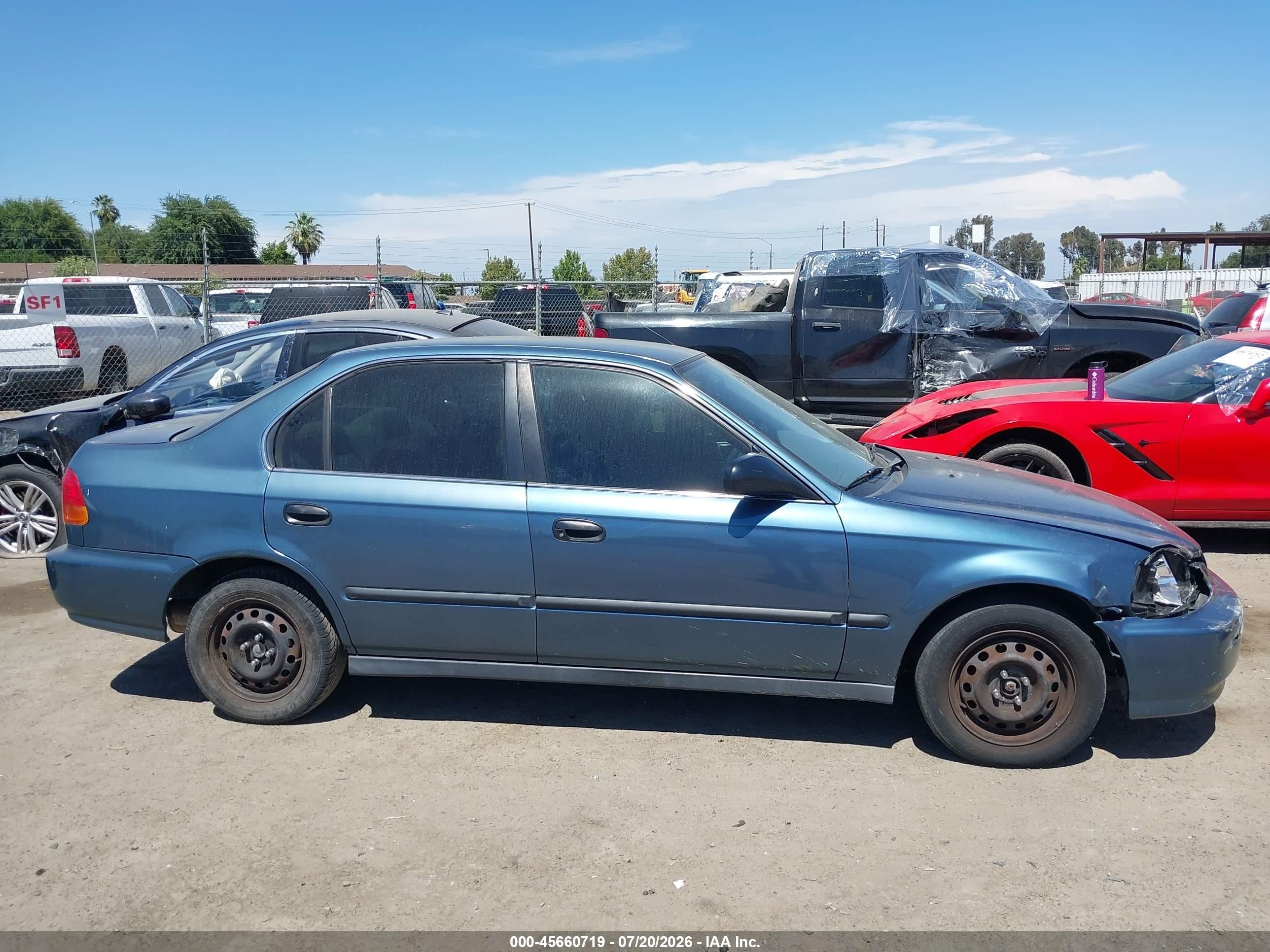 1996 Honda Civic Lx Синий vin: 1HGEJ6502TL050868