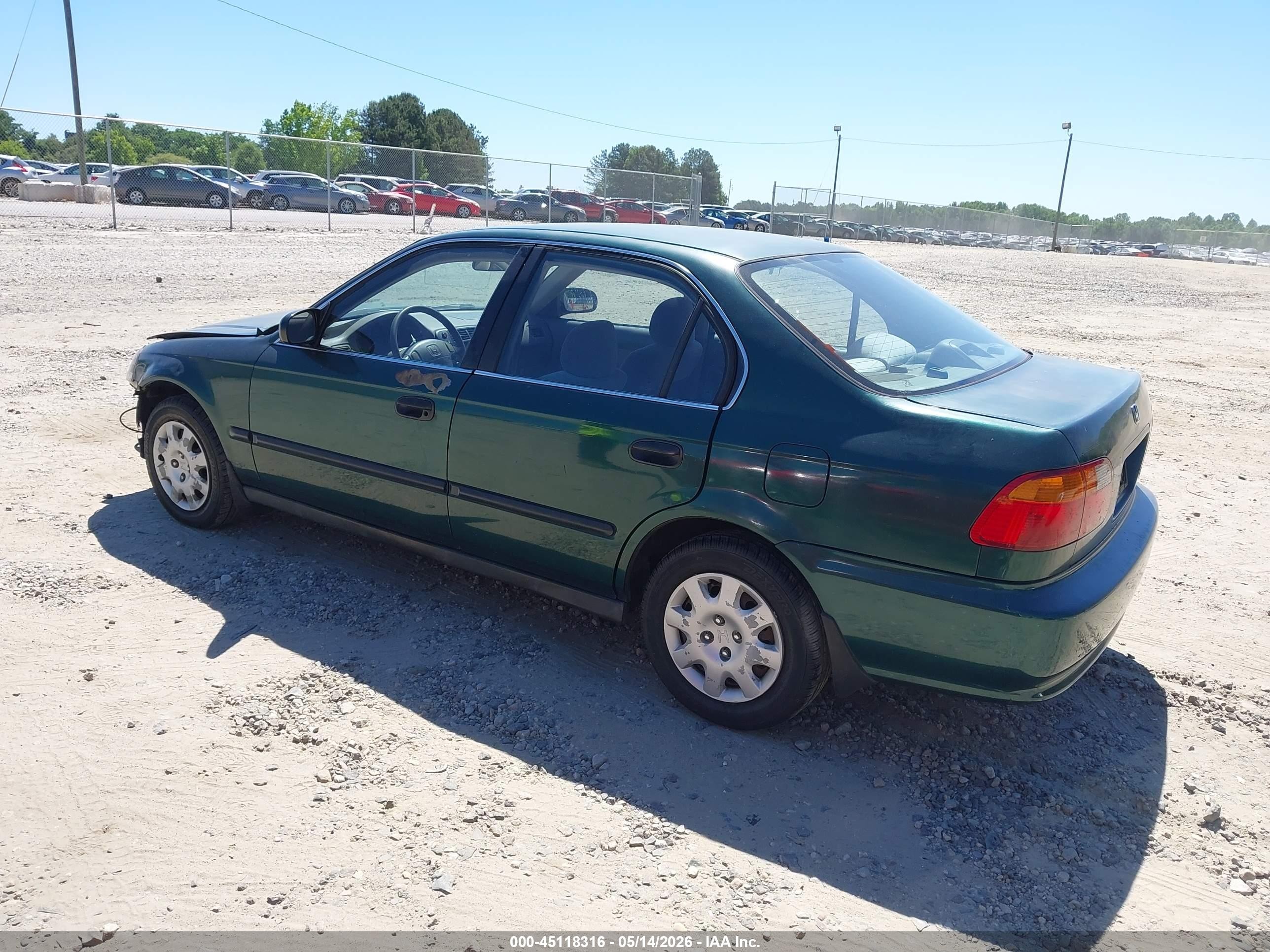 2000 Honda Civic Lx Green vin: 1HGEJ6578YL051706
