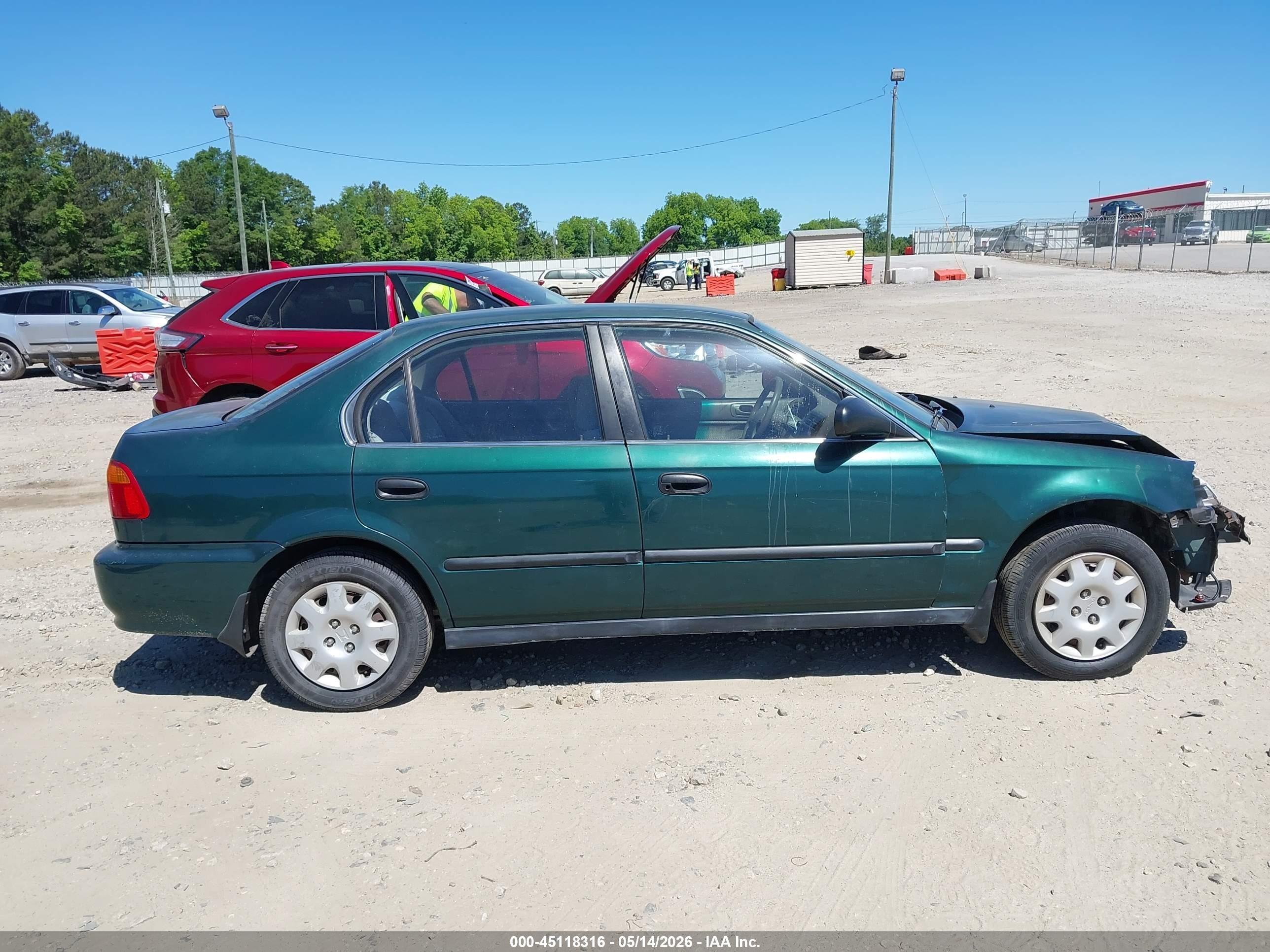 2000 Honda Civic Lx Green vin: 1HGEJ6578YL051706