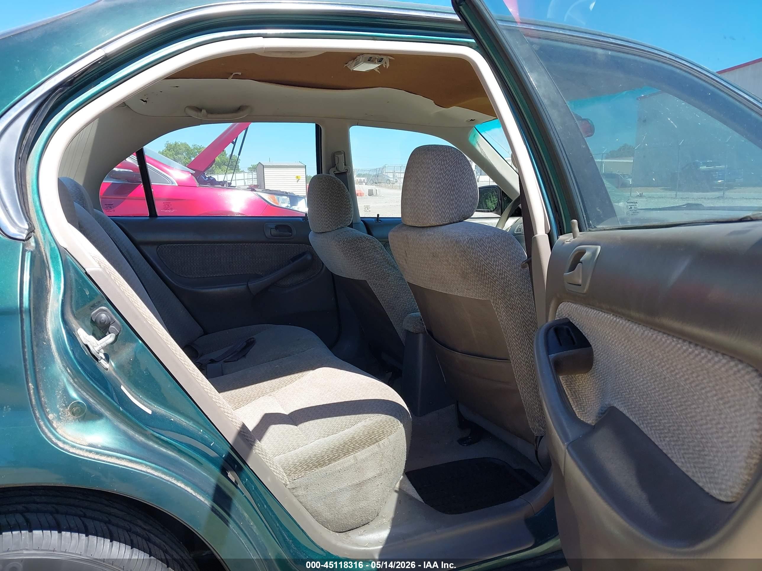 2000 Honda Civic Lx Green vin: 1HGEJ6578YL051706