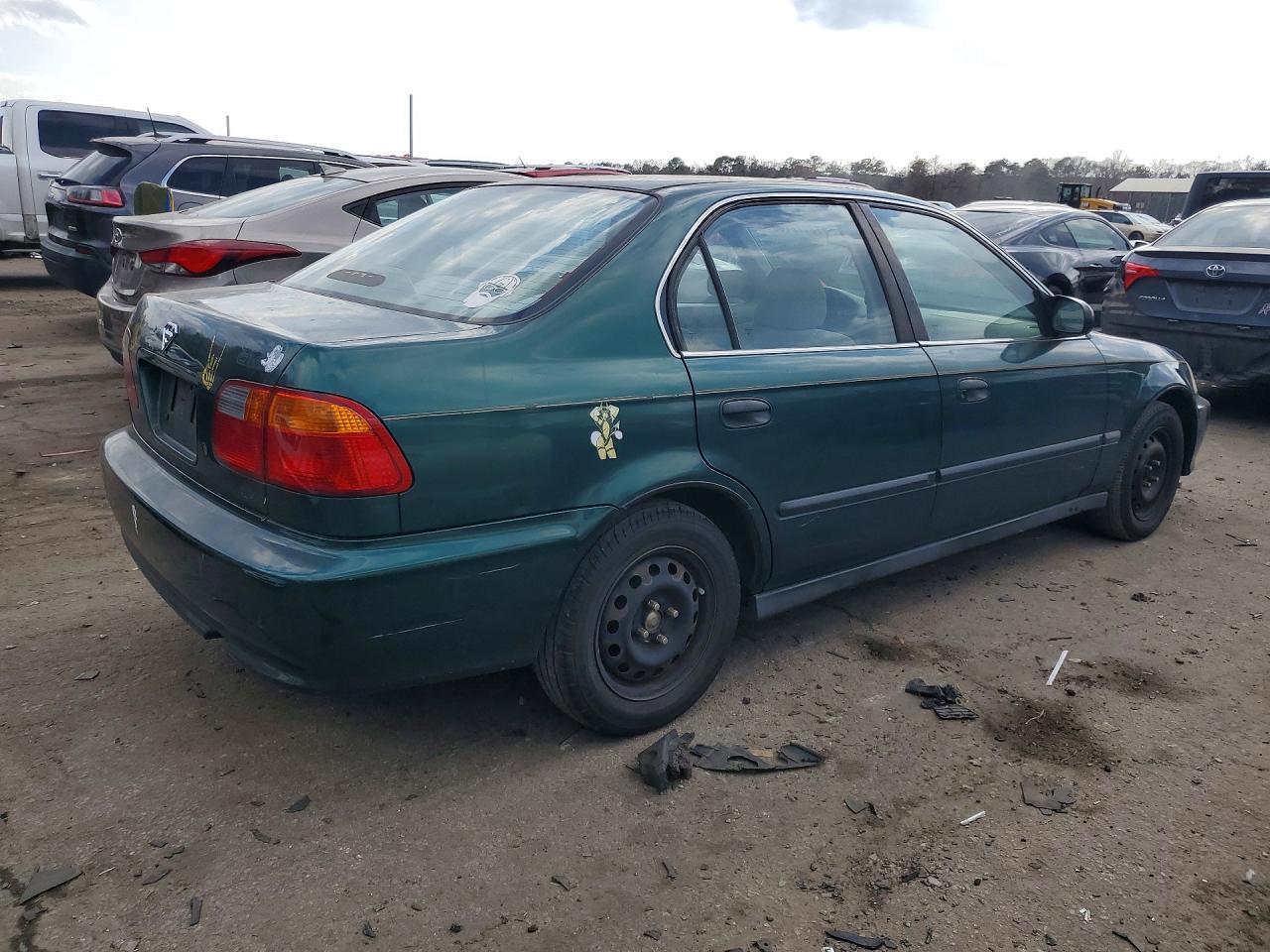 1999 Honda Civic Lx Green vin: 1HGEJ6579XL020222