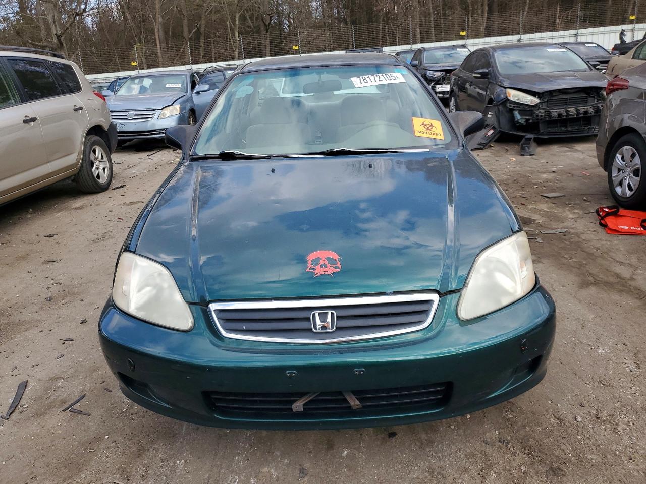 1999 Honda Civic Lx Green vin: 1HGEJ6579XL020222