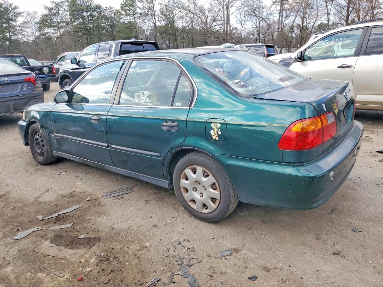 1999 Honda Civic Lx Green vin: 1HGEJ6579XL020222
