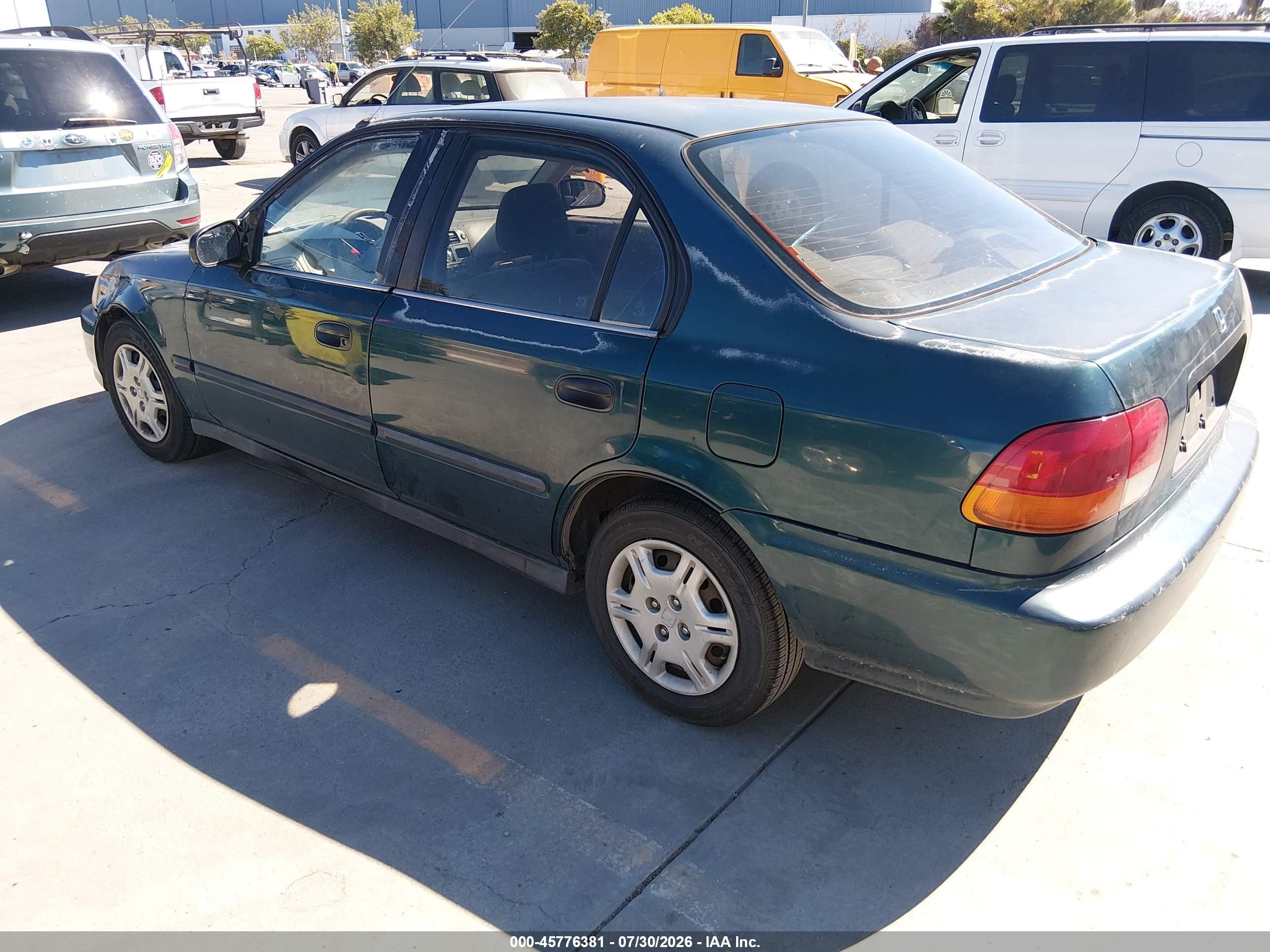 1997 Honda Civic Dx Green vin: 1HGEJ6625VL036031