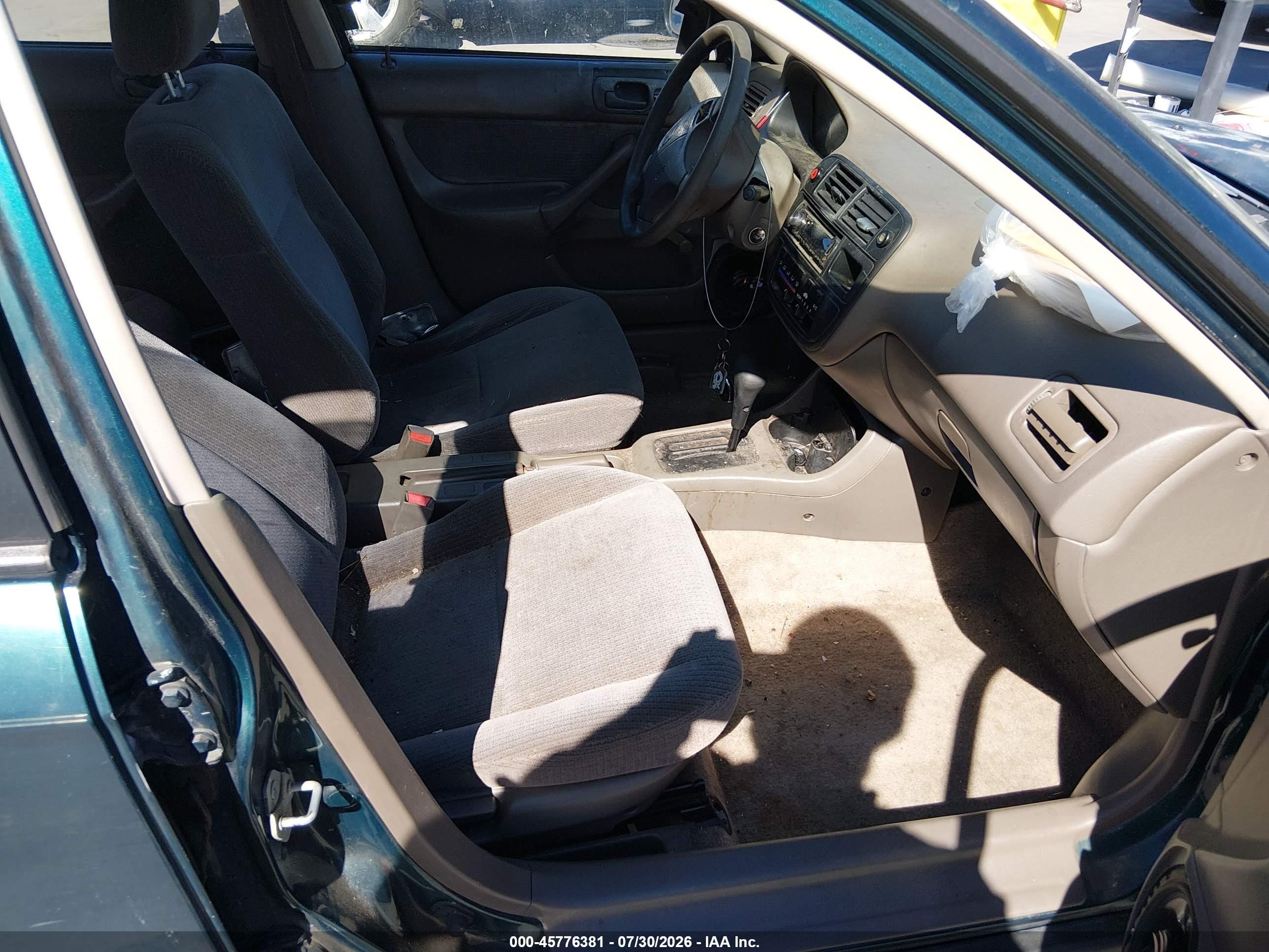 1997 Honda Civic Dx Green vin: 1HGEJ6625VL036031