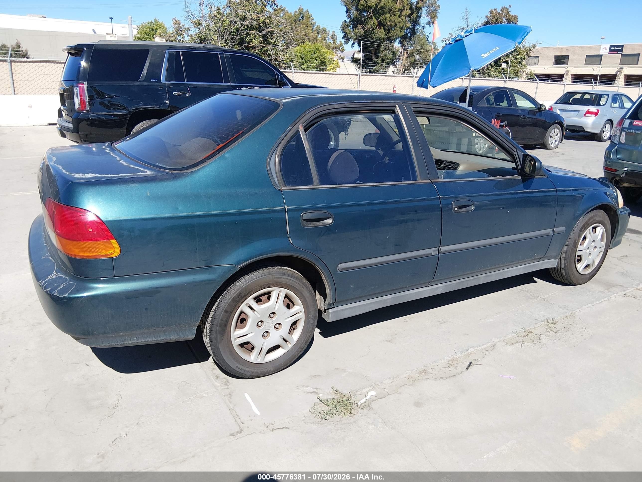 1997 Honda Civic Dx Green vin: 1HGEJ6625VL036031