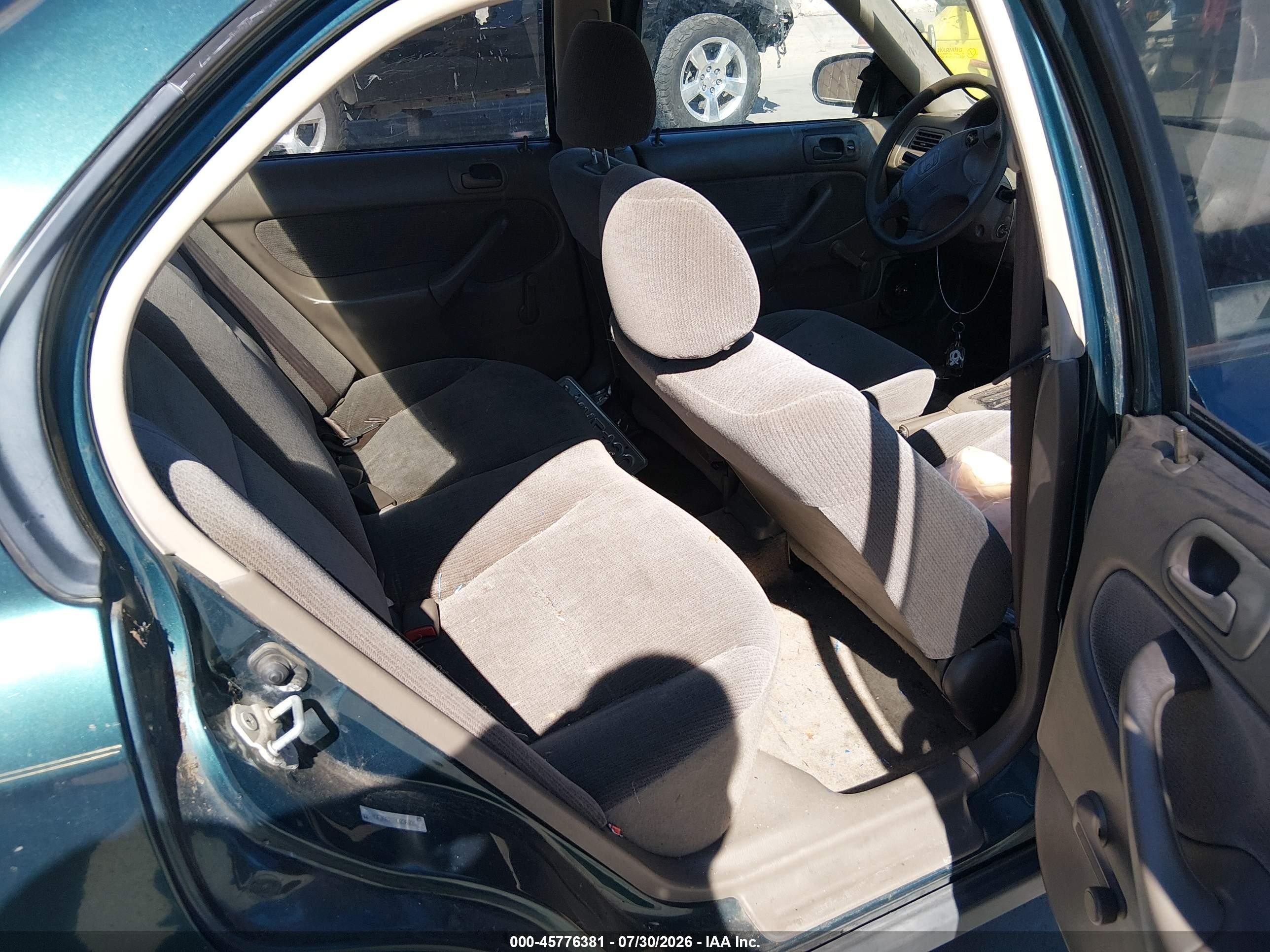 1997 Honda Civic Dx Green vin: 1HGEJ6625VL036031