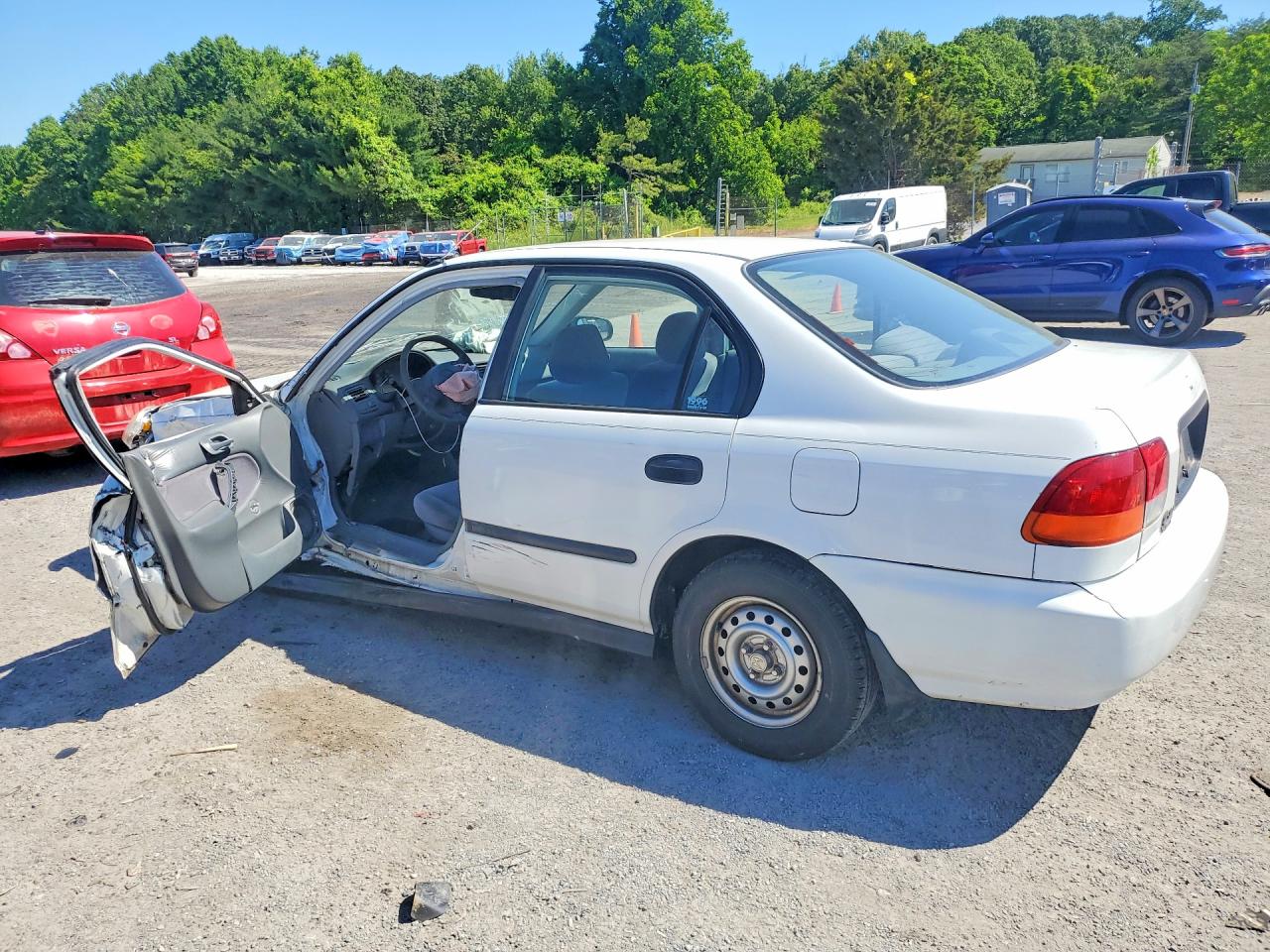 1996 Honda Civic Dx White vin: 1HGEJ6629TL015437