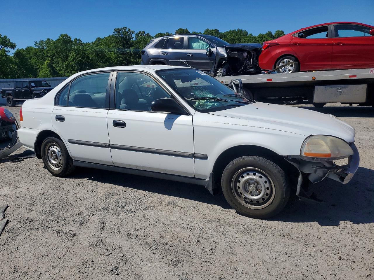 1996 Honda Civic Dx White vin: 1HGEJ6629TL015437